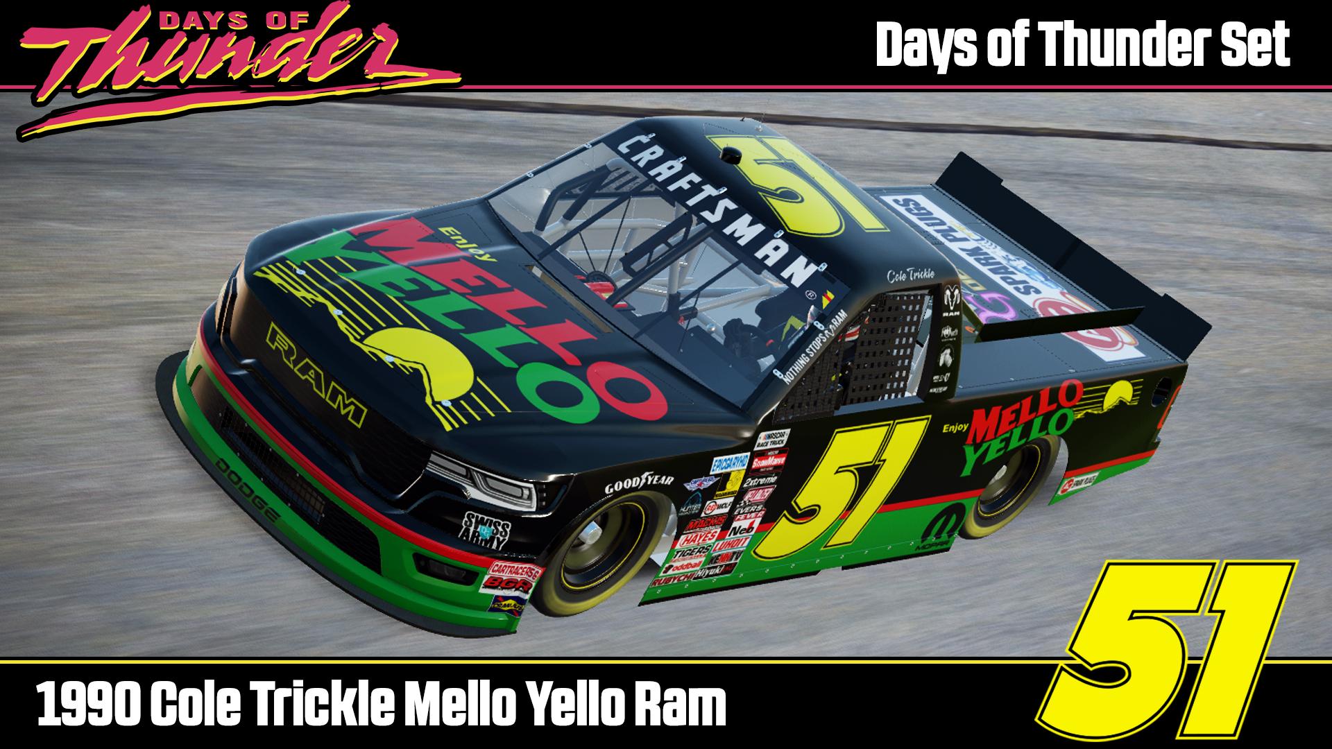 Preview of Days of Thunder #51 Cole Trickle Mello Yello by DG Swiss