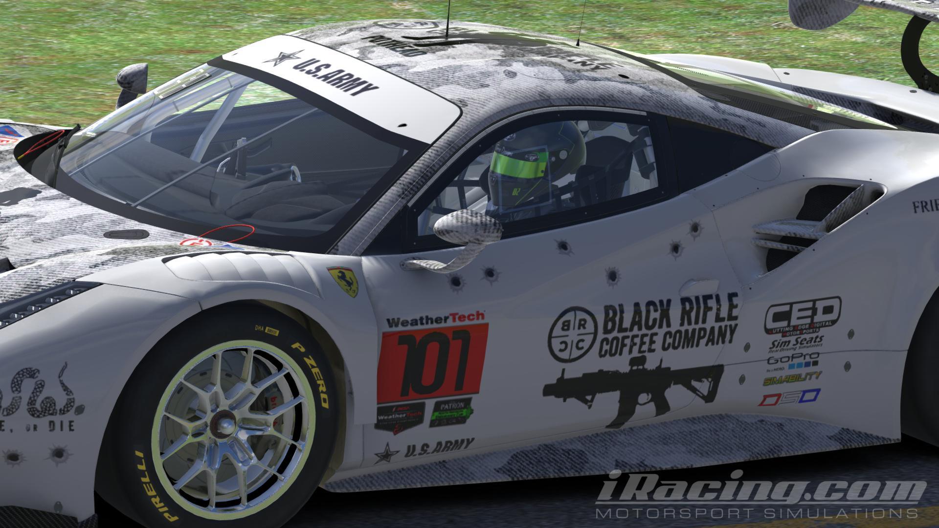 Black Rifle Coffee Arctic Camo Ferrari 488 by Marshall W. - Trading Paints