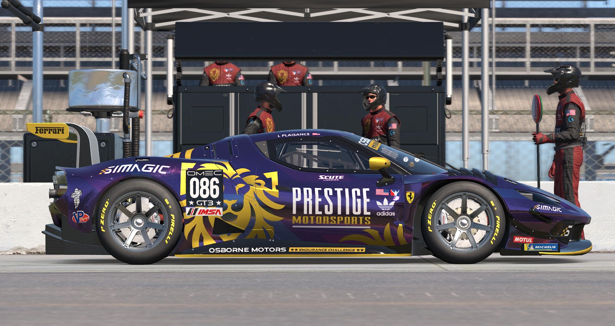 Preview of Prestige Motorsports Ferrari 296 GT3 "Tyrian" v1.2 by Patrick Cantrell