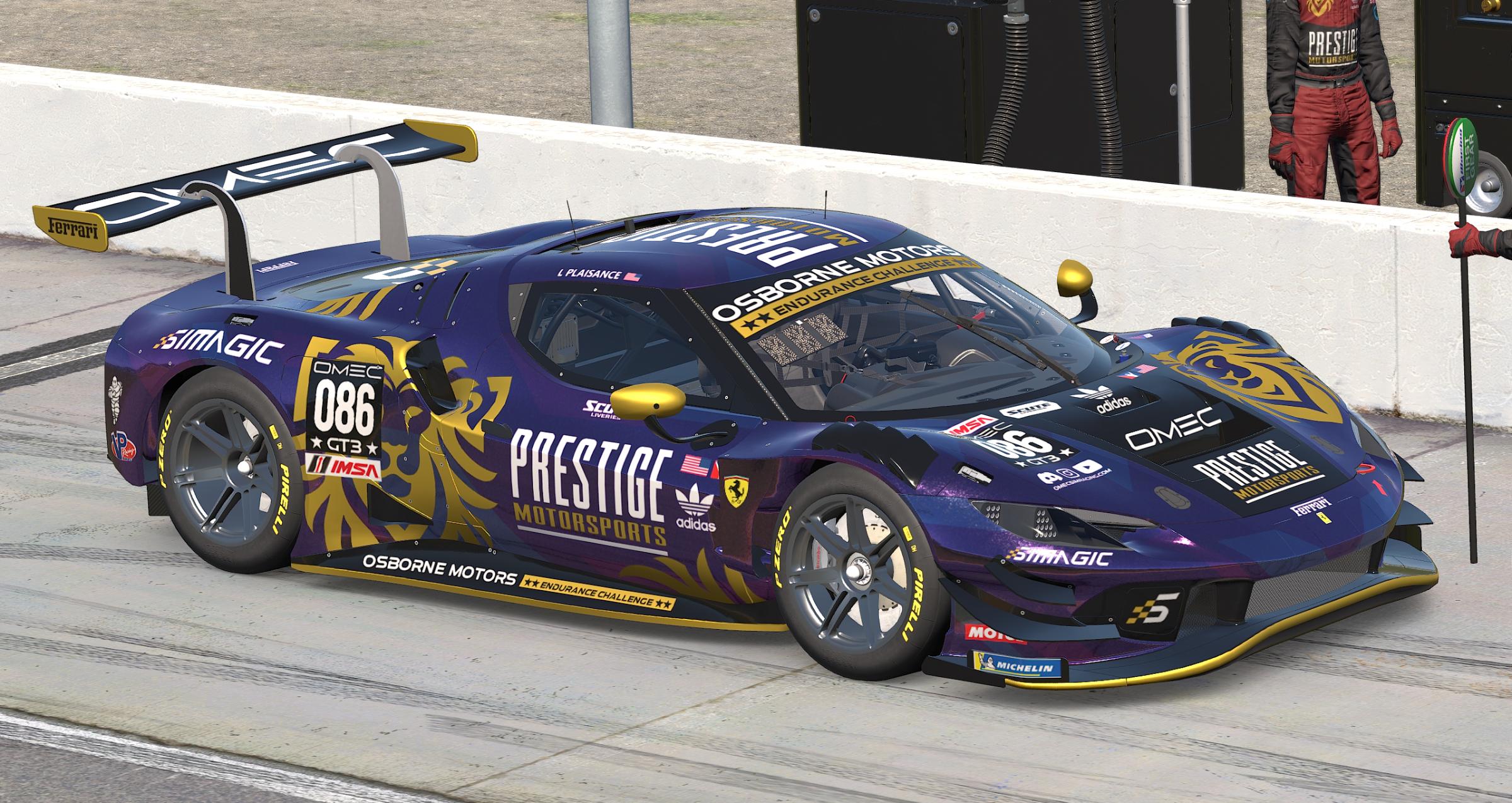 Preview of Prestige Motorsports Ferrari 296 GT3 "Tyrian" v1.2 by Patrick Cantrell