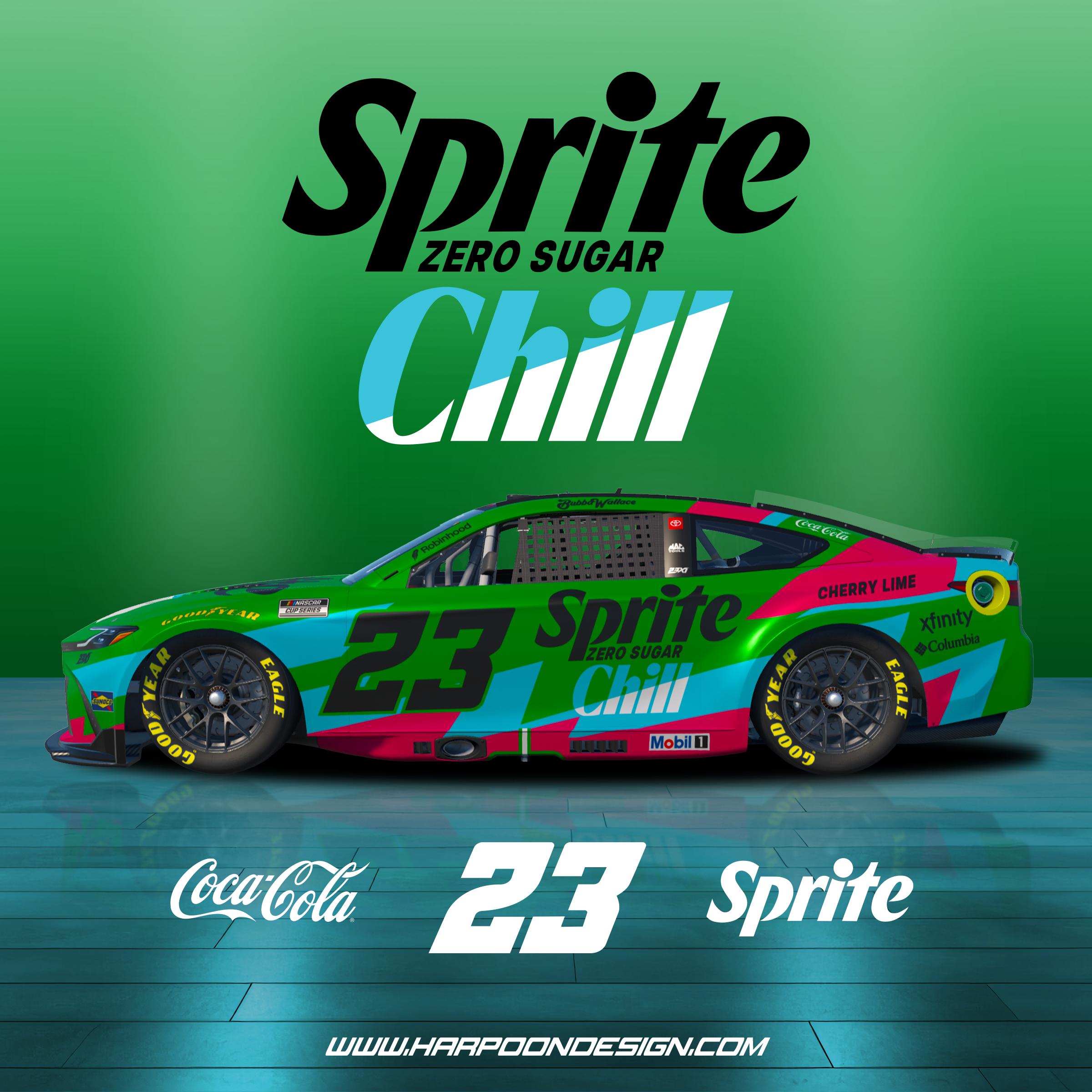 Preview of 2026 Bubba Wallace Sprite Zero Chill Fantasy Toyota Camry by Brantley Roden