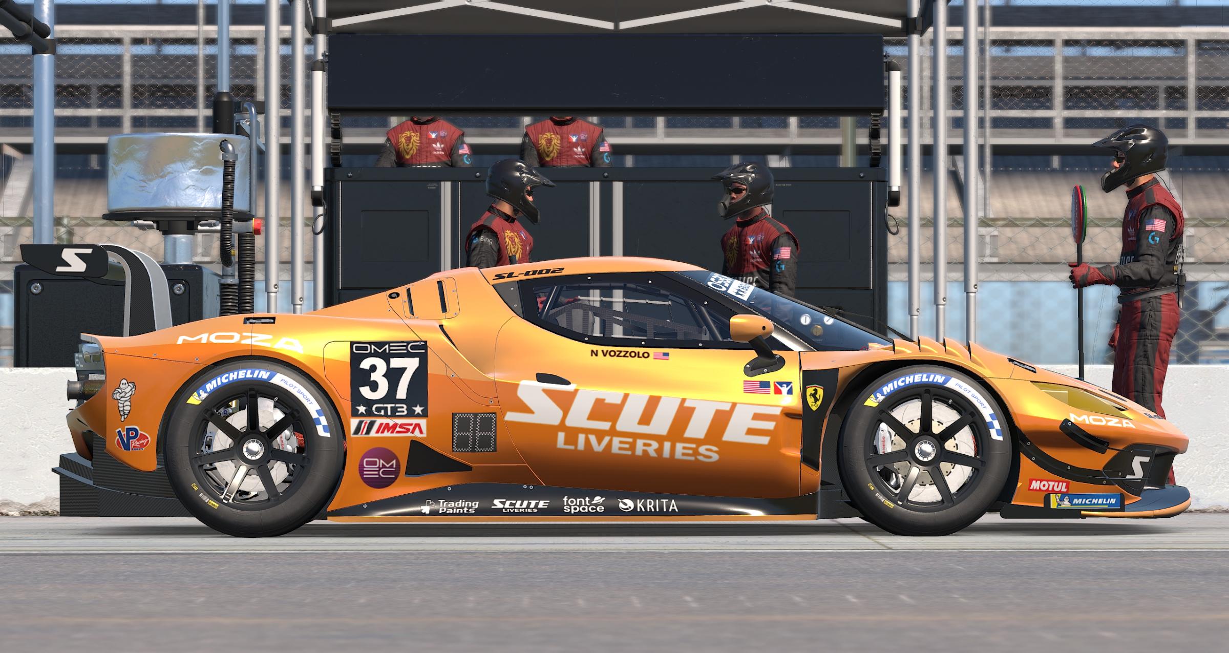 Preview of Scute Liveries Ferrari 296 GT3 "Slider" v1.0 by Patrick Cantrell