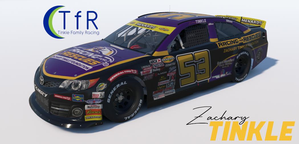 Preview of 2026 Zachary Tinkle #53 Racing For Rescues / Zachary Tinkle Foundation (Bristol) by Zachary Tinkle