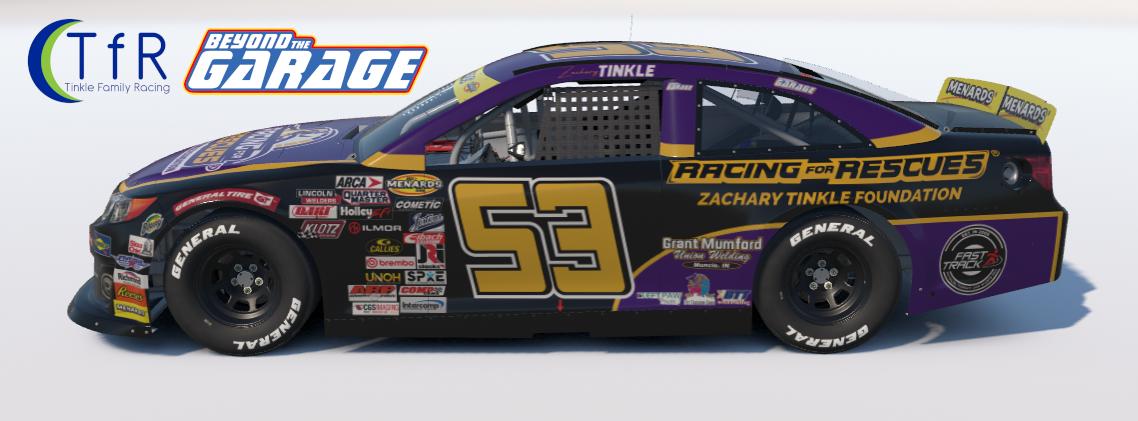 Preview of 2026 Zachary Tinkle #53 Racing For Rescues / Zachary Tinkle Foundation (Bristol) by Zachary Tinkle