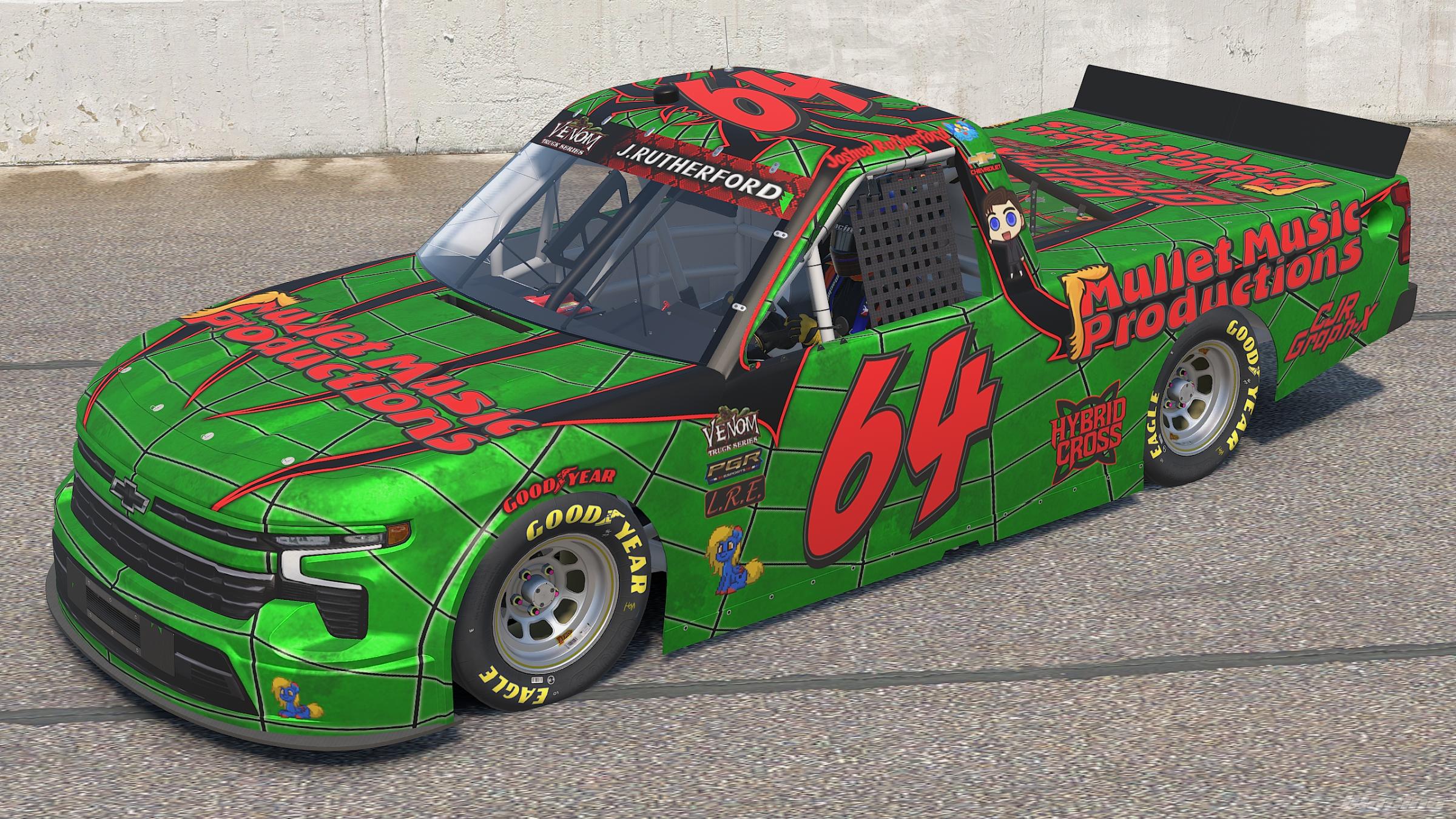 Preview of Mullet Music Spider, Black & Red on Green, Venom Season12, Custom #64 by Corey Rutherford