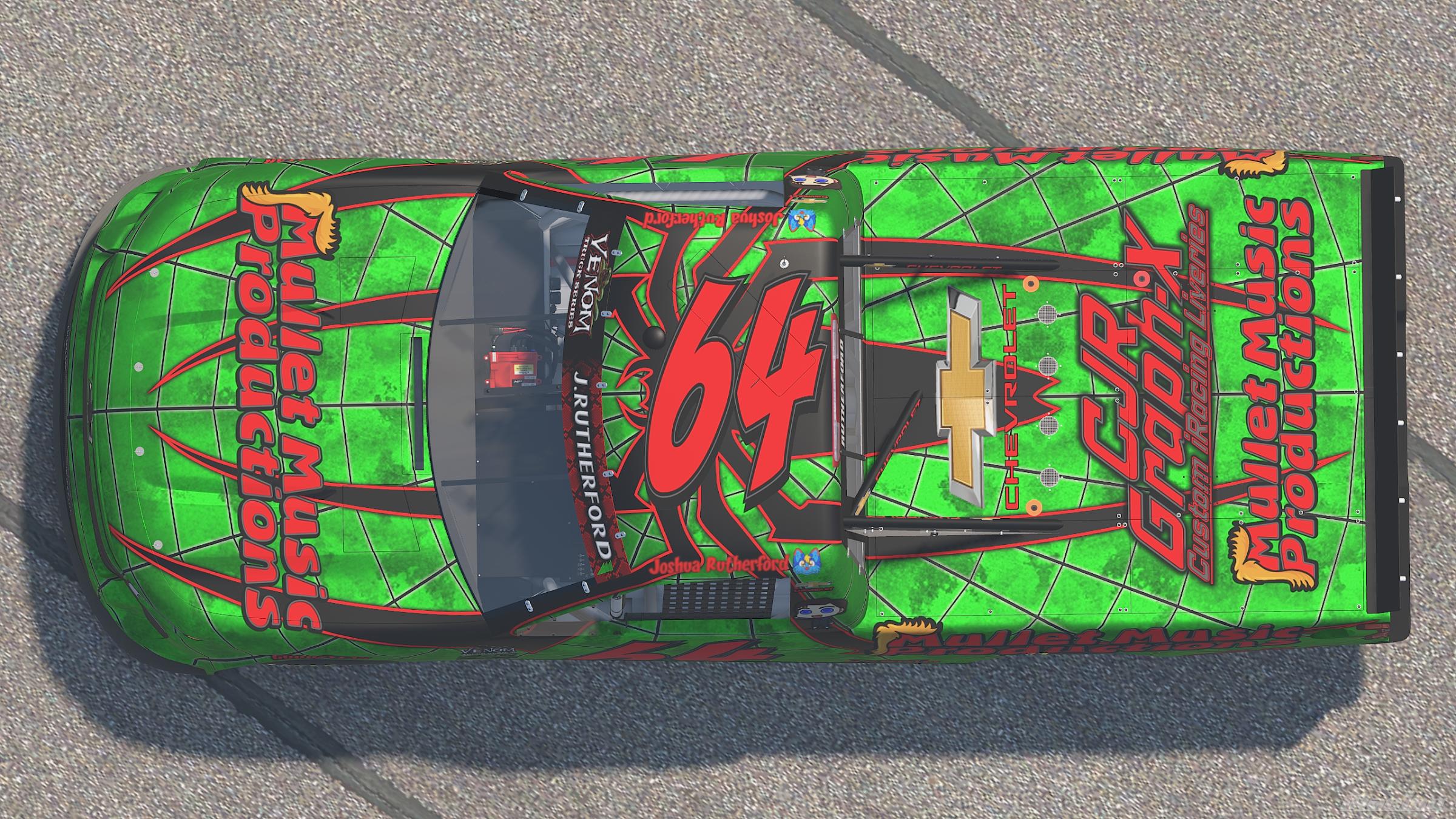 Preview of Mullet Music Spider, Black & Red on Green, Venom Season12, Custom #64 by Corey Rutherford