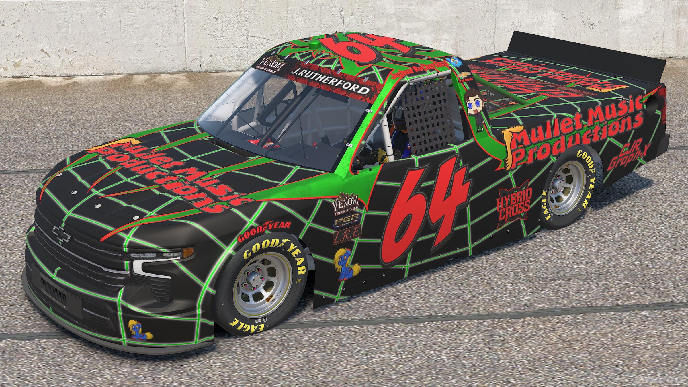 Preview of Mullet Music Spider, Green & Red on Black, Venom Season12, Custom #64 by Corey Rutherford