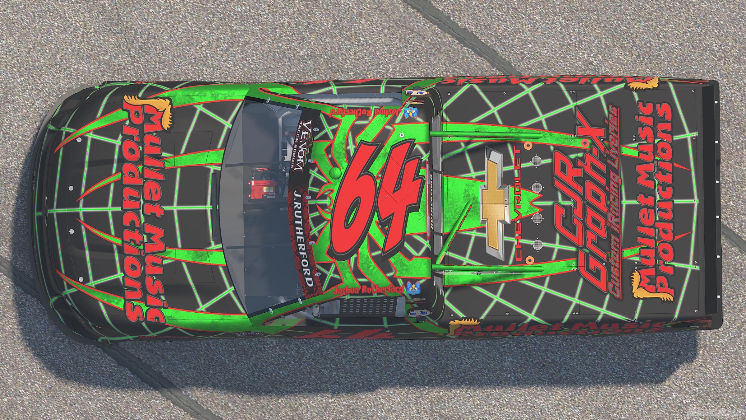 Preview of Mullet Music Spider, Green & Red on Black, Venom Season12, Custom #64 by Corey Rutherford