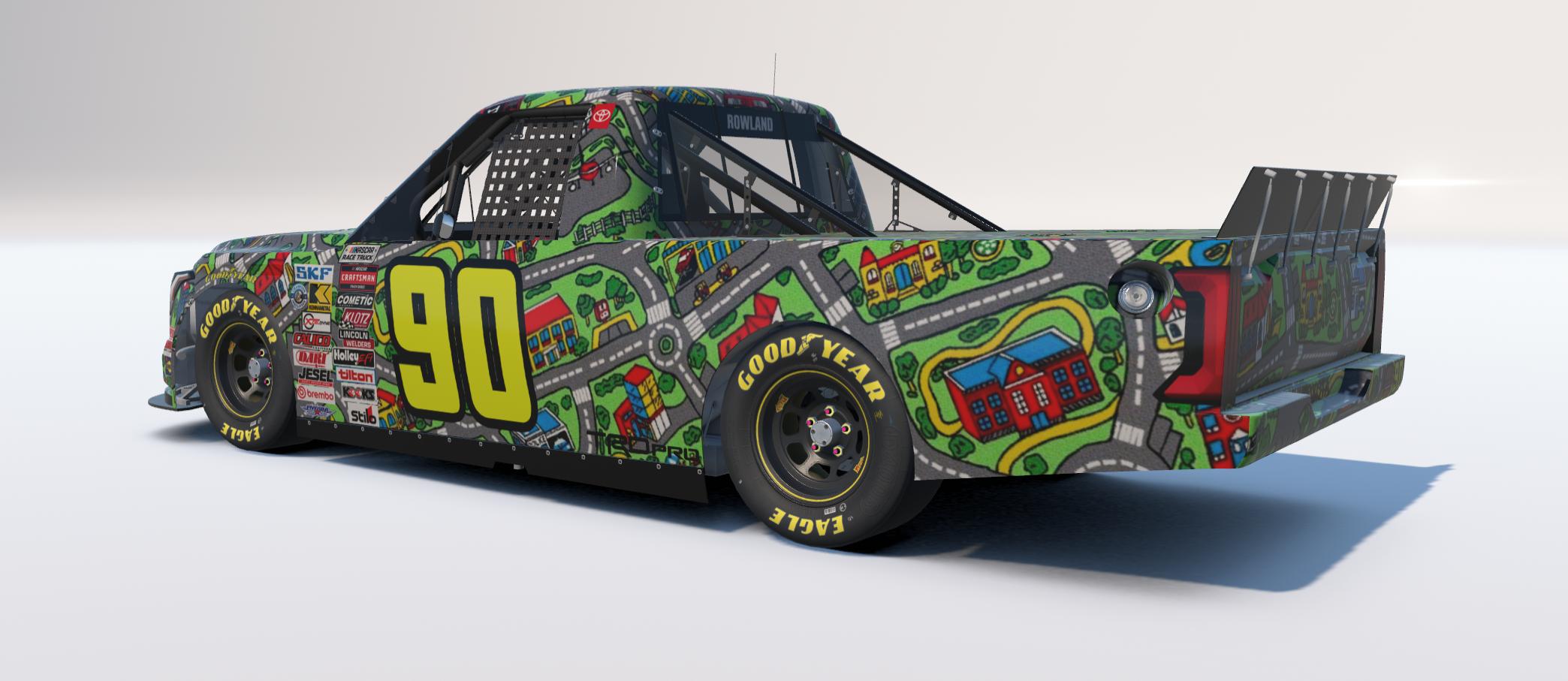 Preview of Car City Rug - Toyota Tundra NASCAR Trucks by Carson Rowland