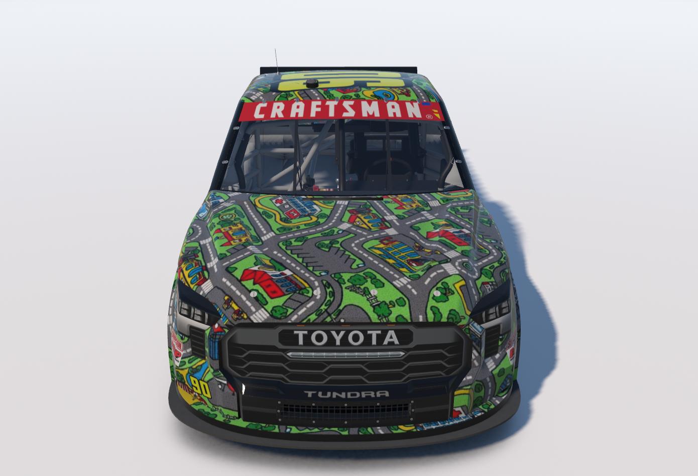 Preview of Car City Rug - Toyota Tundra NASCAR Trucks by Carson Rowland