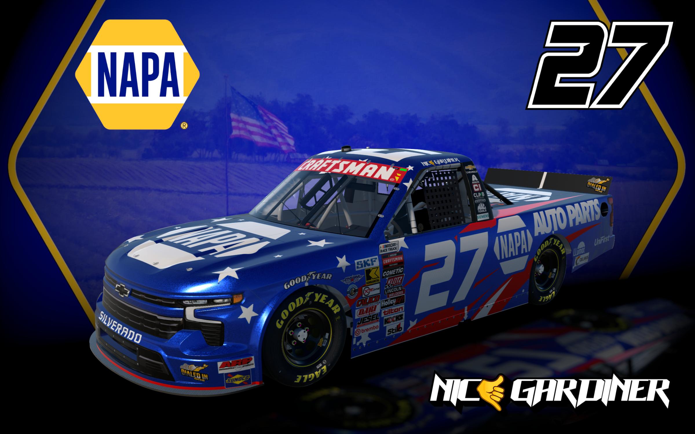 Preview of Nick Gardiner 2026 NAPA Patriotic Silverado (Fictional) by Nathaniel O.