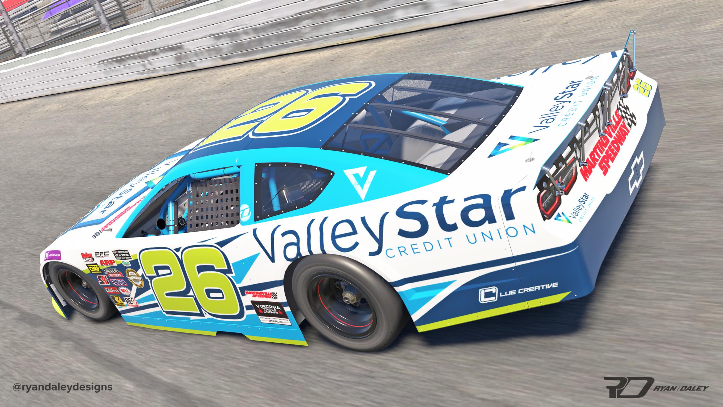 Preview of 2026 Valley Star Credit Union 300 Martinsville Show Car With Numbers by Ryan Daley