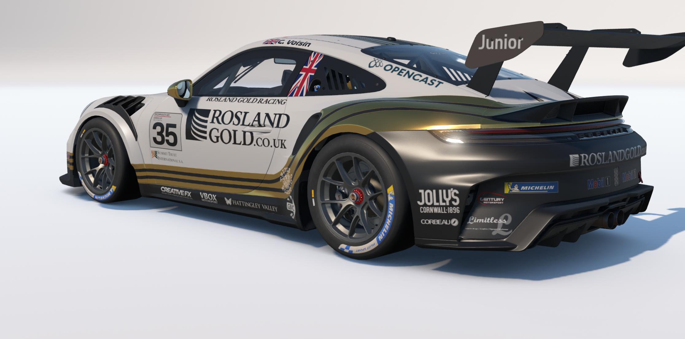 Preview of Callum Voisin - Car #35 Rosland Gold Racing - Porsche Carrera Cup GB 2026 by Keith Archer