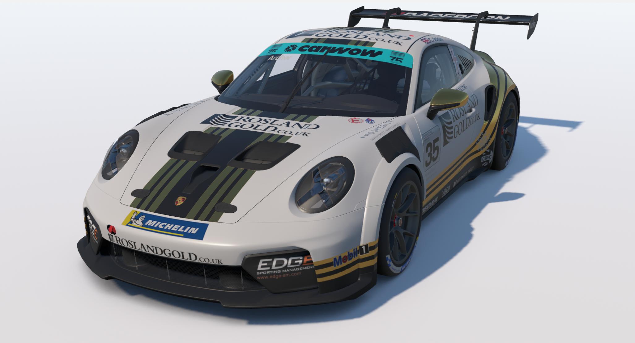Preview of Callum Voisin - Car #35 Rosland Gold Racing - Porsche Carrera Cup GB 2026 by Keith Archer
