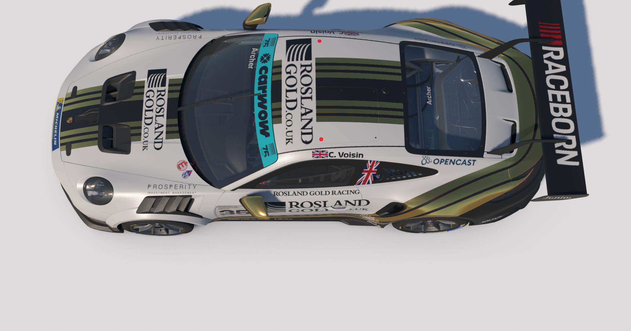 Preview of Callum Voisin - Car #35 Rosland Gold Racing - Porsche Carrera Cup GB 2026 by Keith Archer