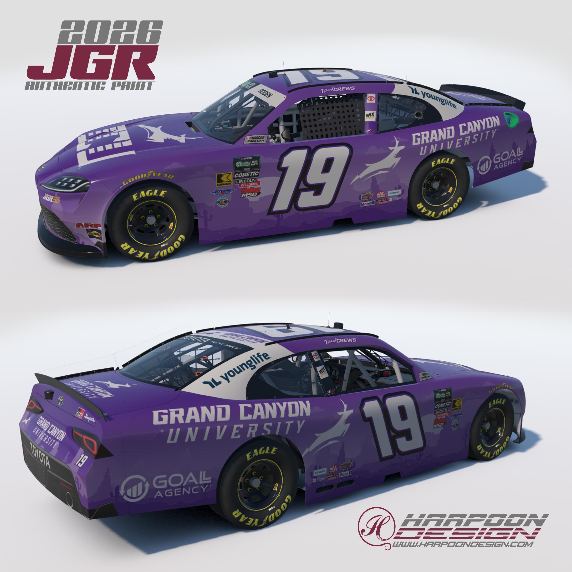 Preview of 2026 Brent Crews GCU OReilly Toyota Supra by Brantley Roden