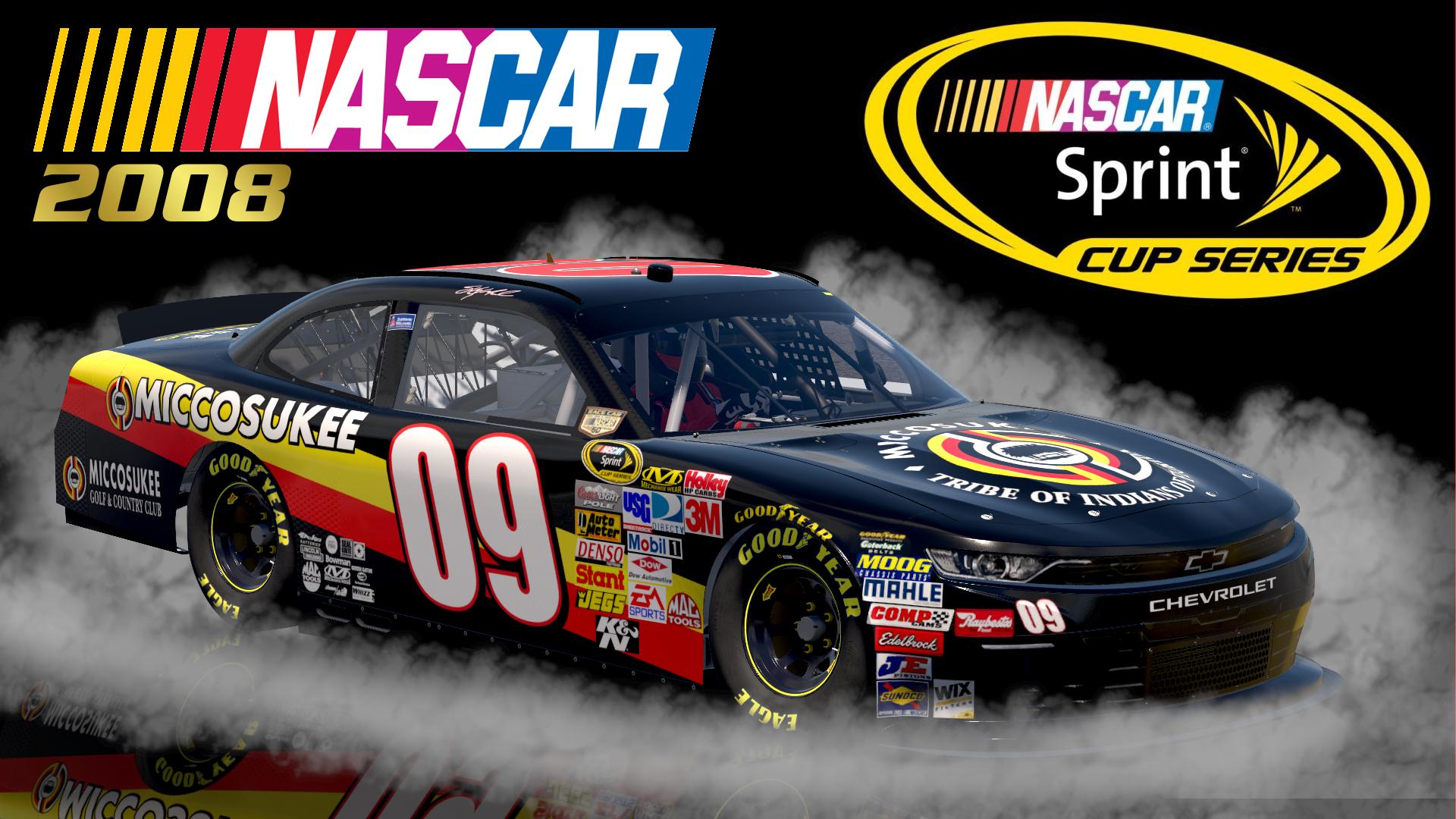 Preview of (Fictional) #09 Sterling Marlin 2008 Miccosukee Chevrolet Camaro Sim Stamped Number by Christian Budd