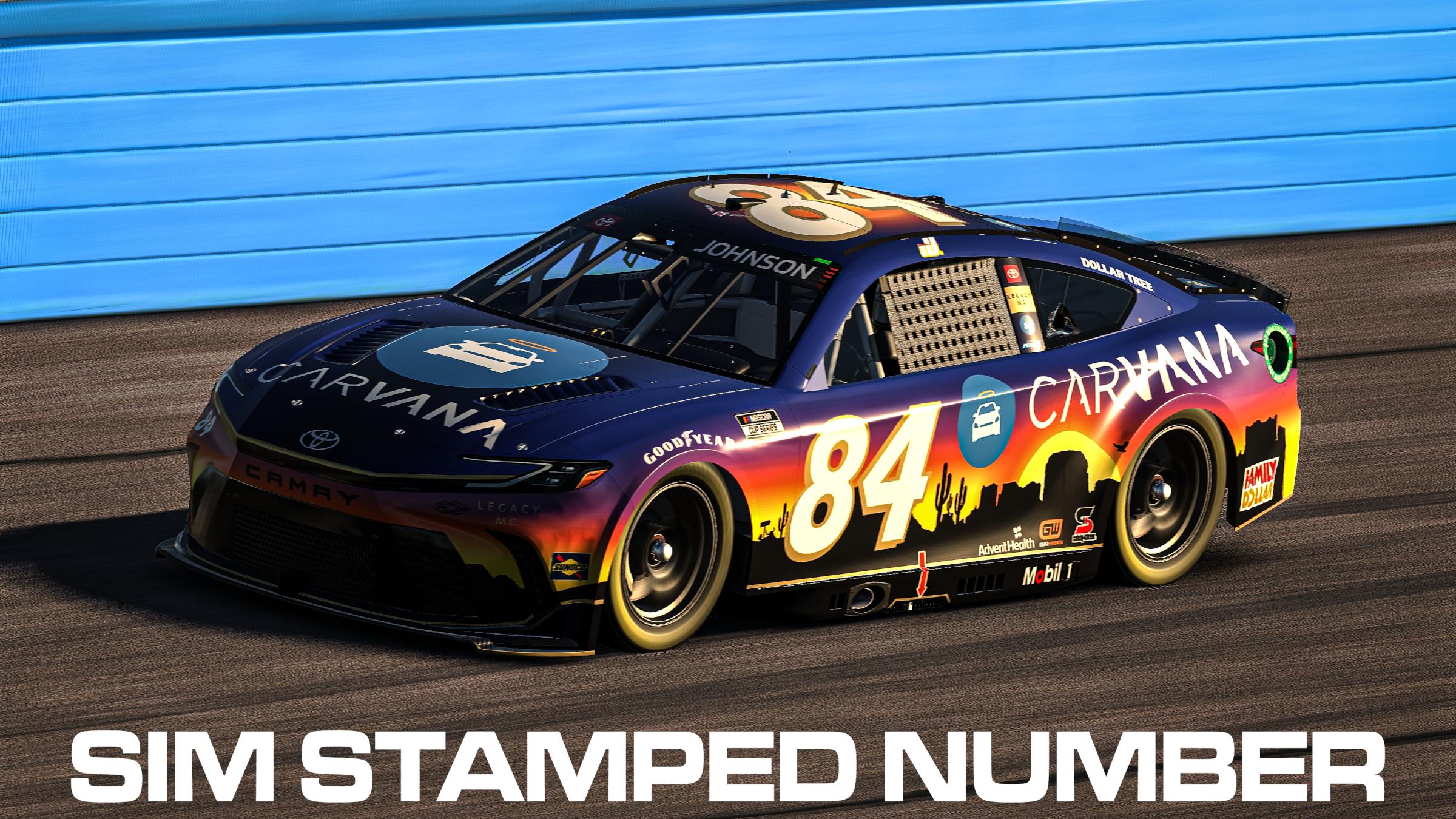 Preview of Jimmie Johnson 2024 Phoenix Sunrise Carvana Camry XSE - No Number by Matt Ridgway