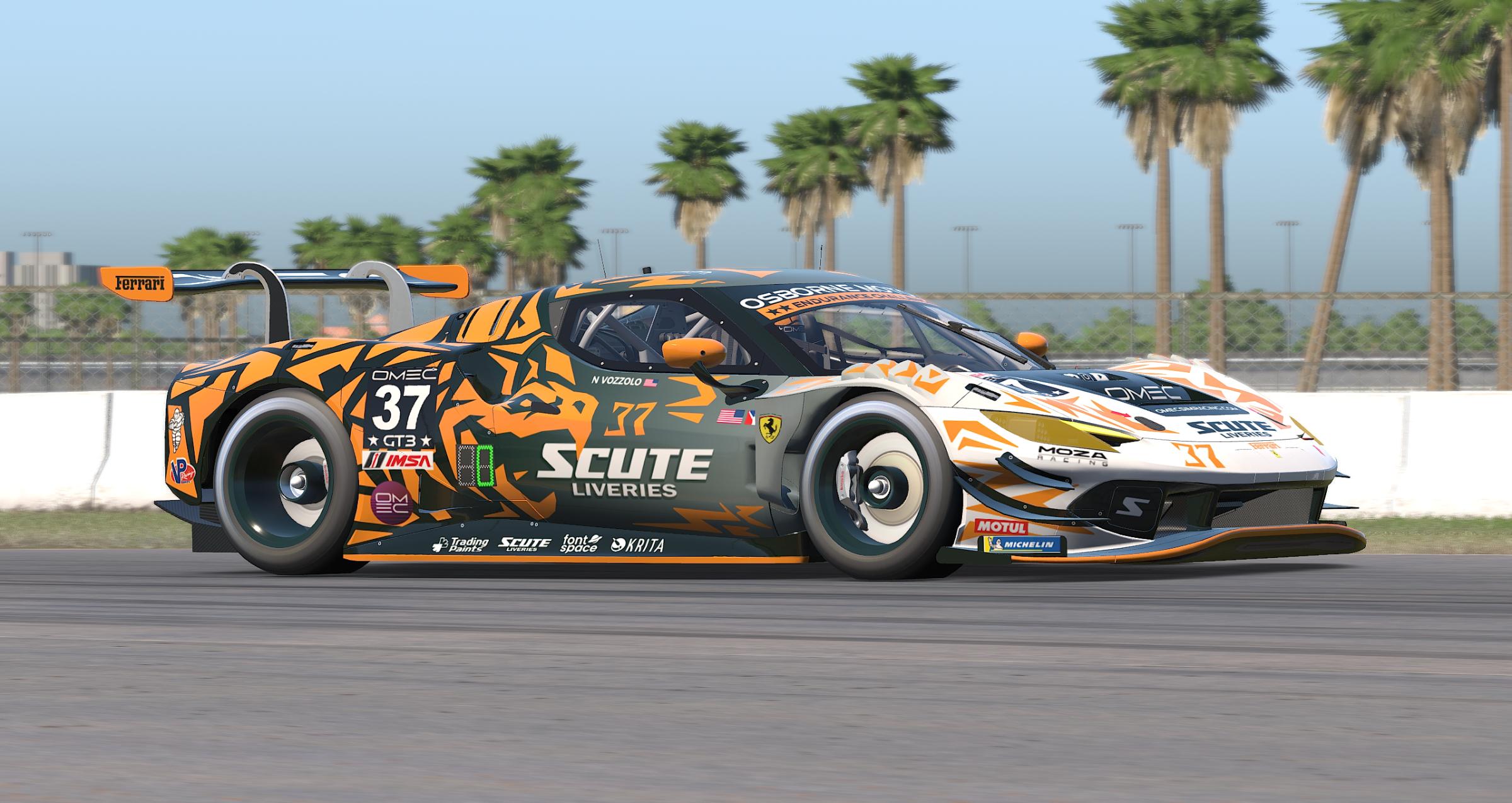 Preview of Scute Liveries Ferrari 296 GT3 "SnapJaw" v1.1 by Patrick Cantrell