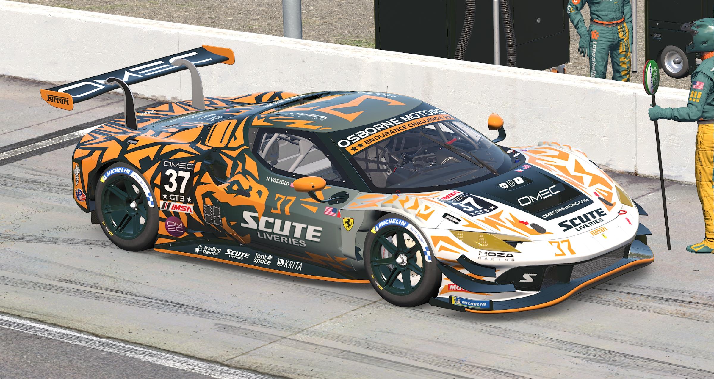 Preview of Scute Liveries Ferrari 296 GT3 "SnapJaw" v1.1 by Patrick Cantrell