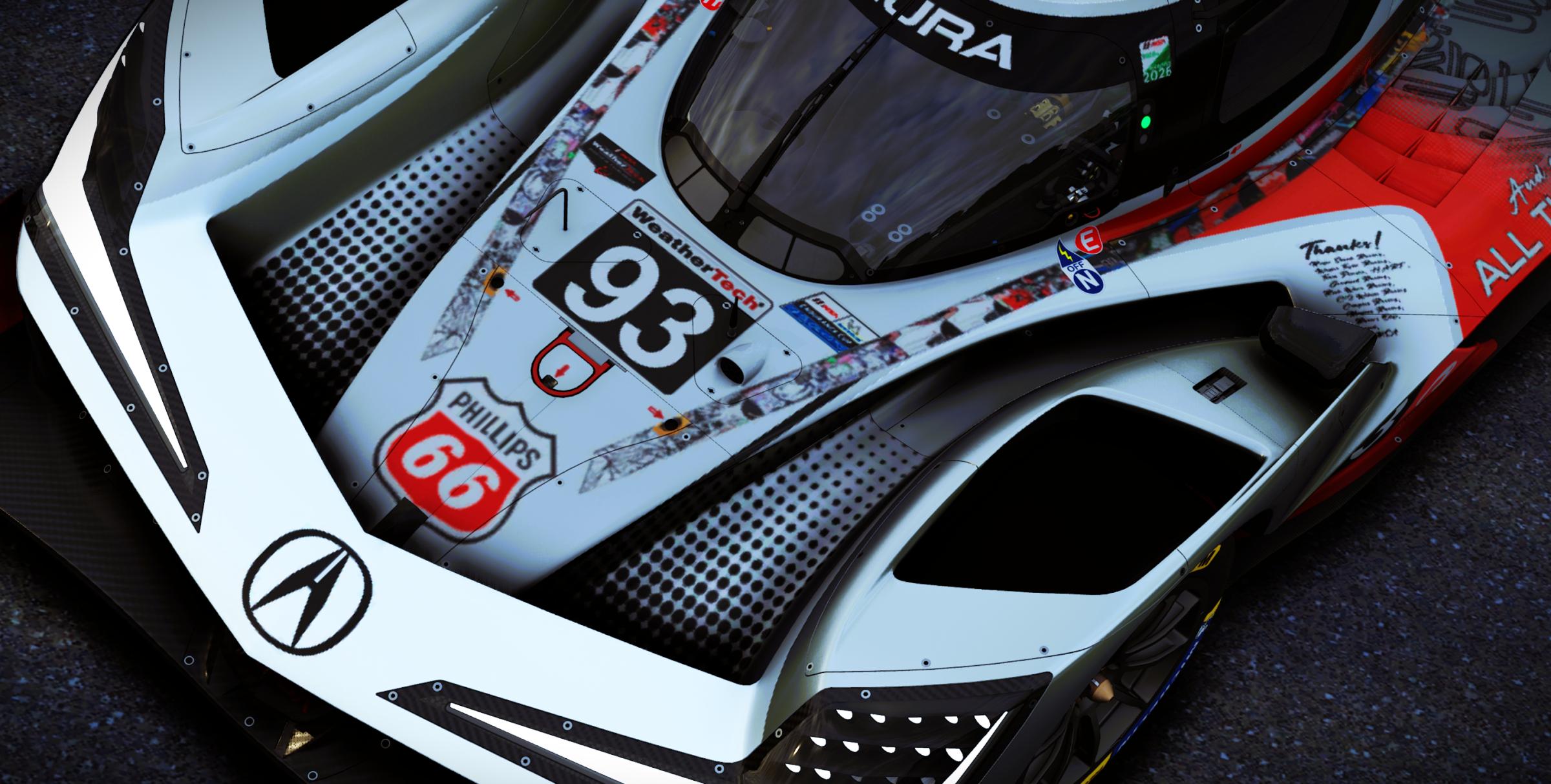 Preview of Meyer Shank Racing #93 Acura ARX-06 2026 IMSA Throwback Livery by Samuel J Ball