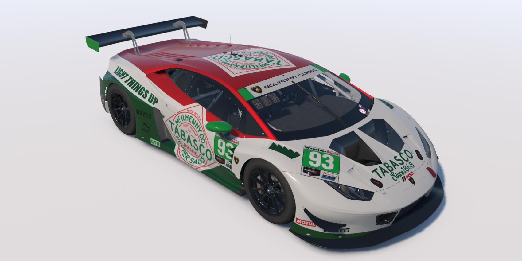 Preview of Tabasco livery for Huracan GT3 by Clyde S.
