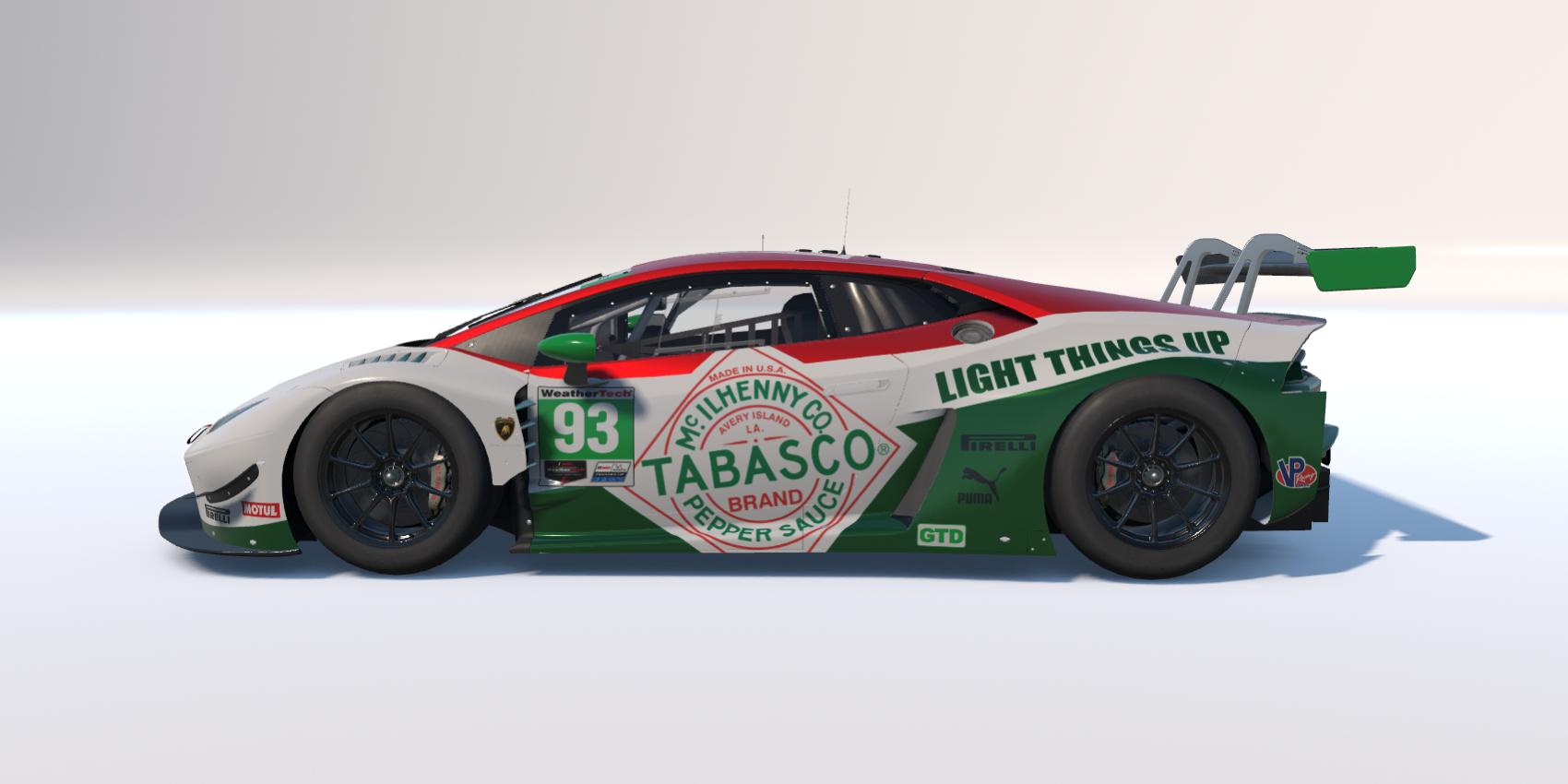 Preview of Tabasco livery for Huracan GT3 by Clyde S.