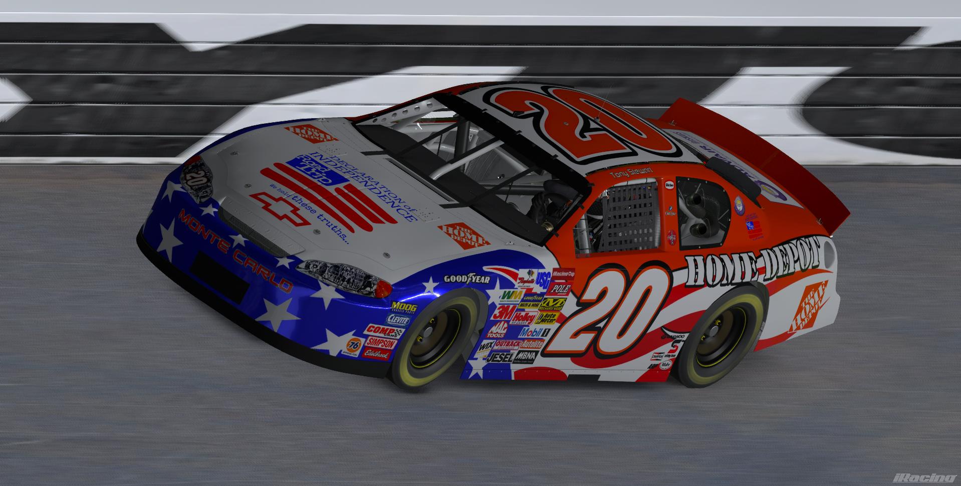 Preview of Tony Stewart 2003 patriotic July 4th scheme ss by Gavin V McDonald
