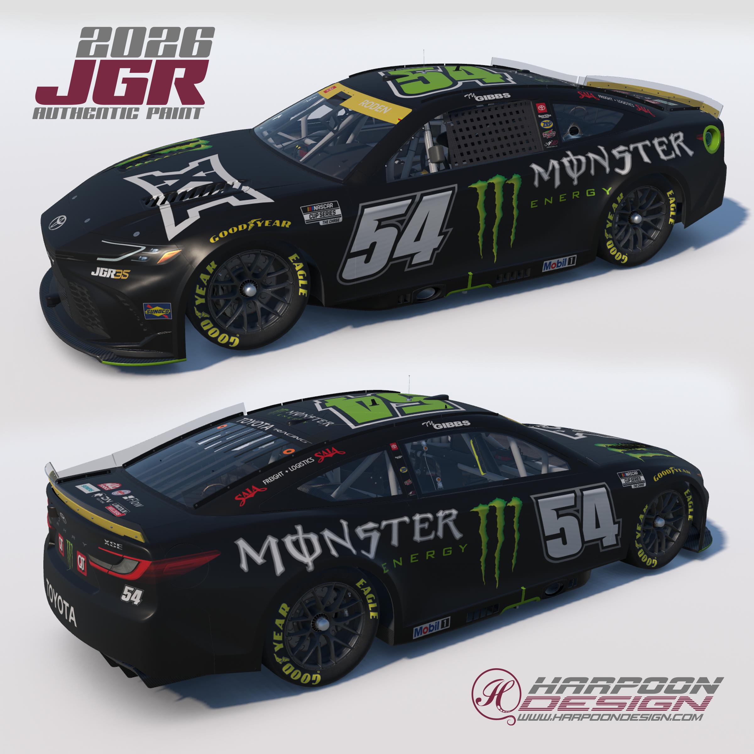 Preview of 2026 Ty Gibbs Monster Energy Toyota Camry Playoff No Num by Brantley Roden