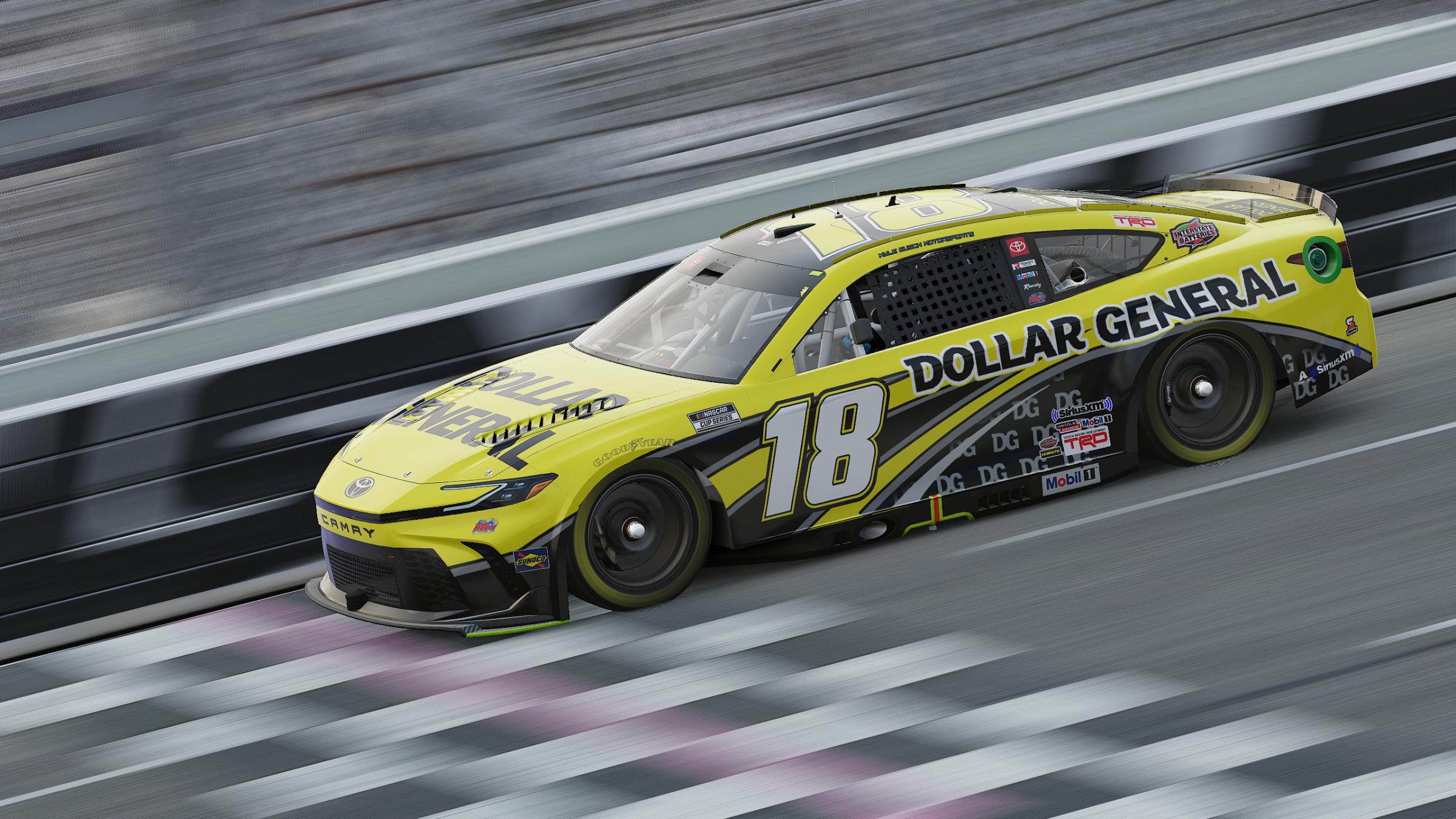 Preview of Kyle Busch Motorsports 2026 Dollar General Camry Throwback 18 (Custom Numbers) by Aledam Contreras
