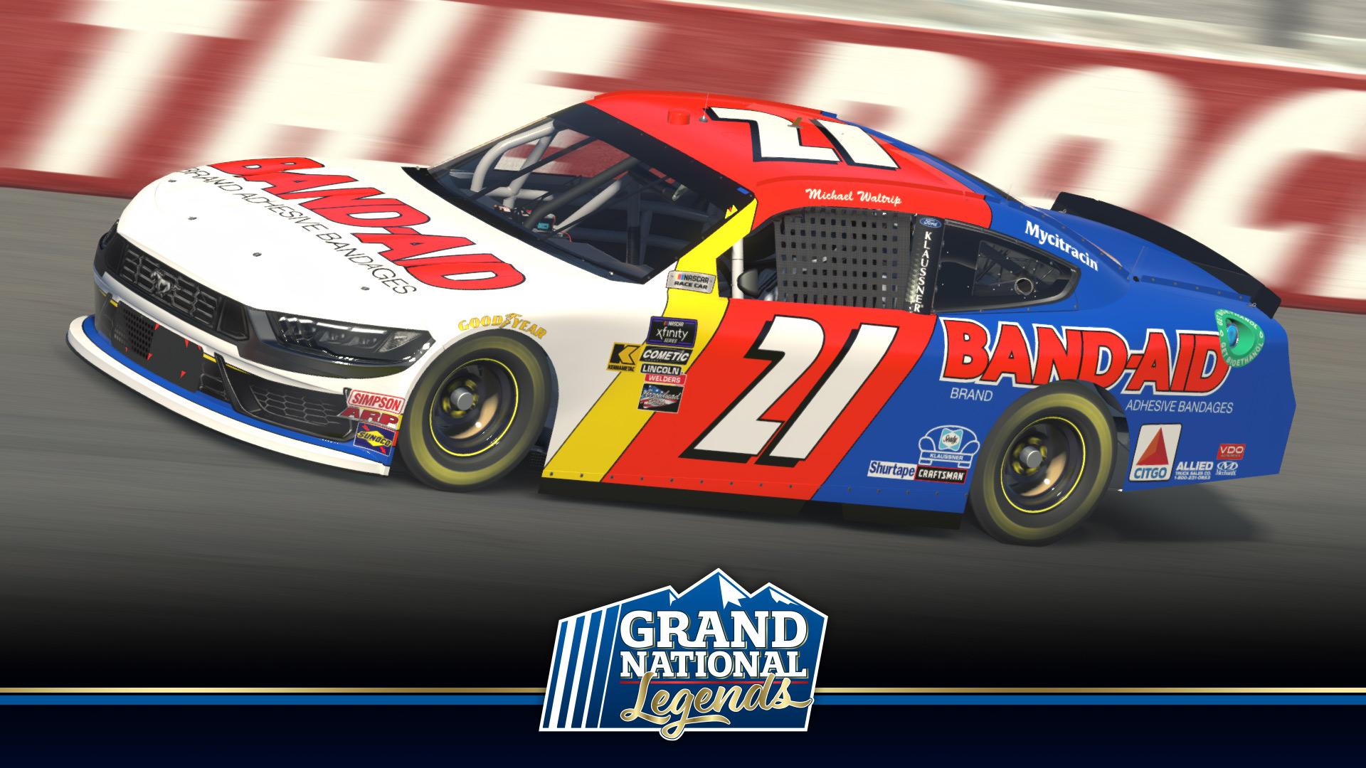 Preview of Michael Waltrip - 1997 - Band-Aid Ford - Grand National Legends *revised* by Paul Newton