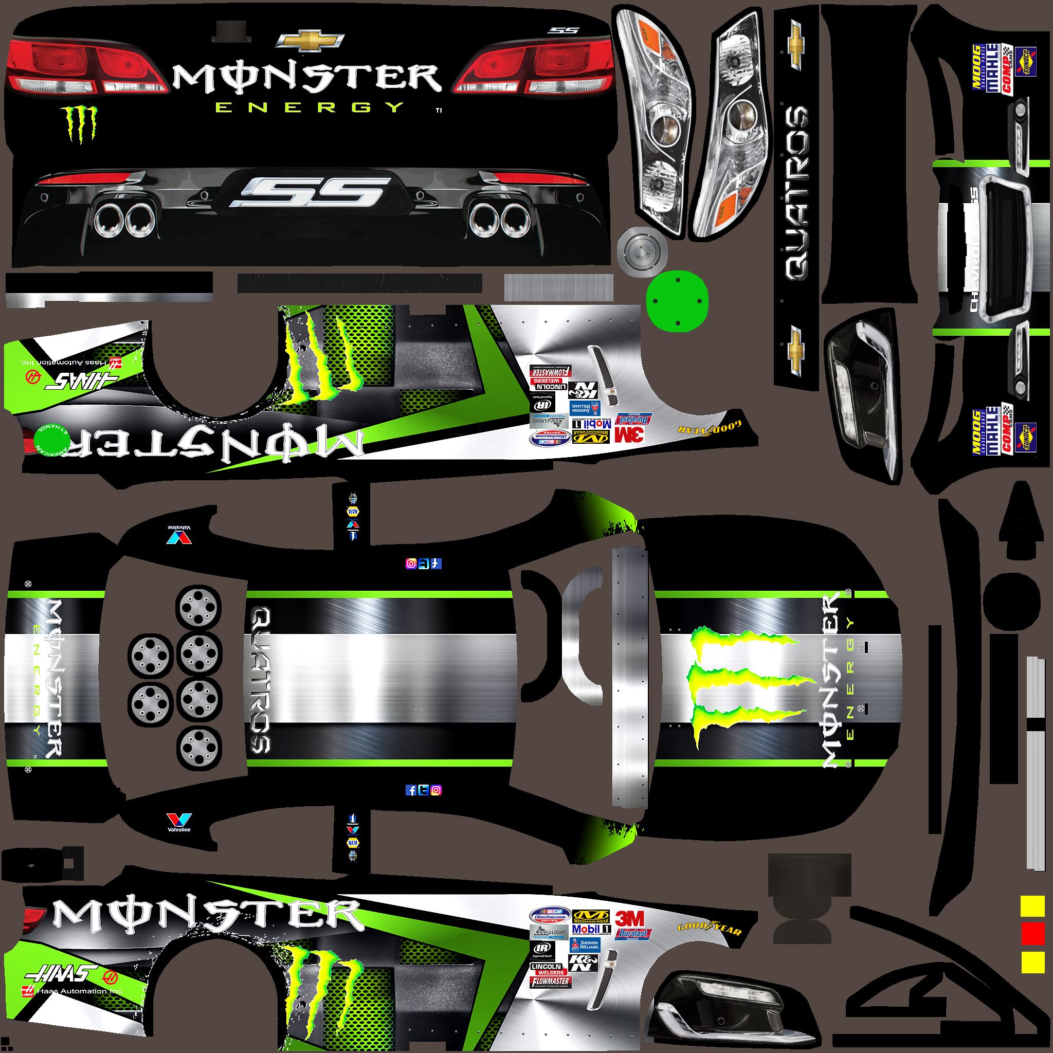 Preview of Monster Energy Chevy SS Monster Cup Car Custom Paint Scheme_V3A by Jose M.