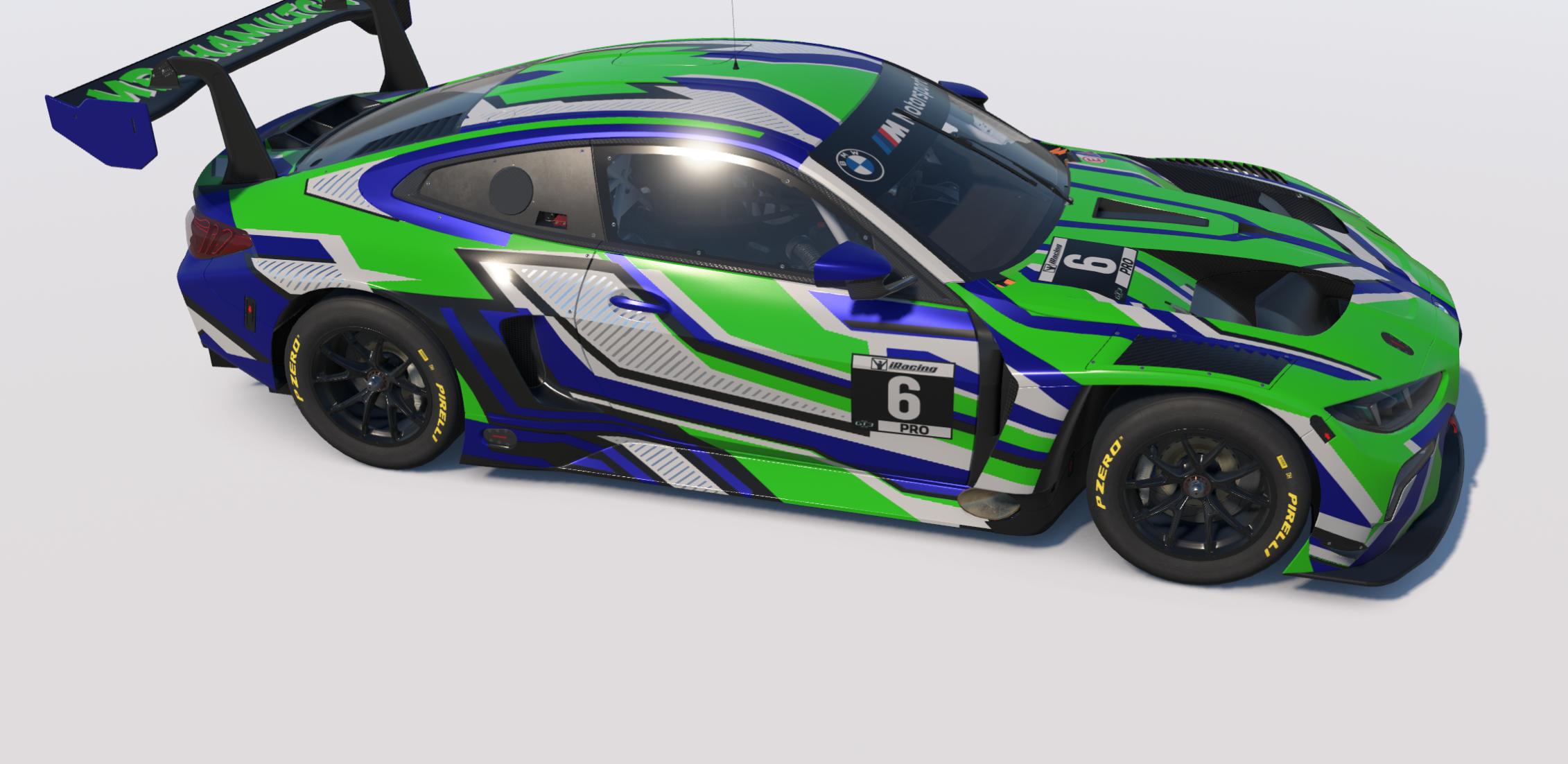 Preview of BMW M4 GT3 Evo Green Tron theme for Chris Hamilton by Keith Archer