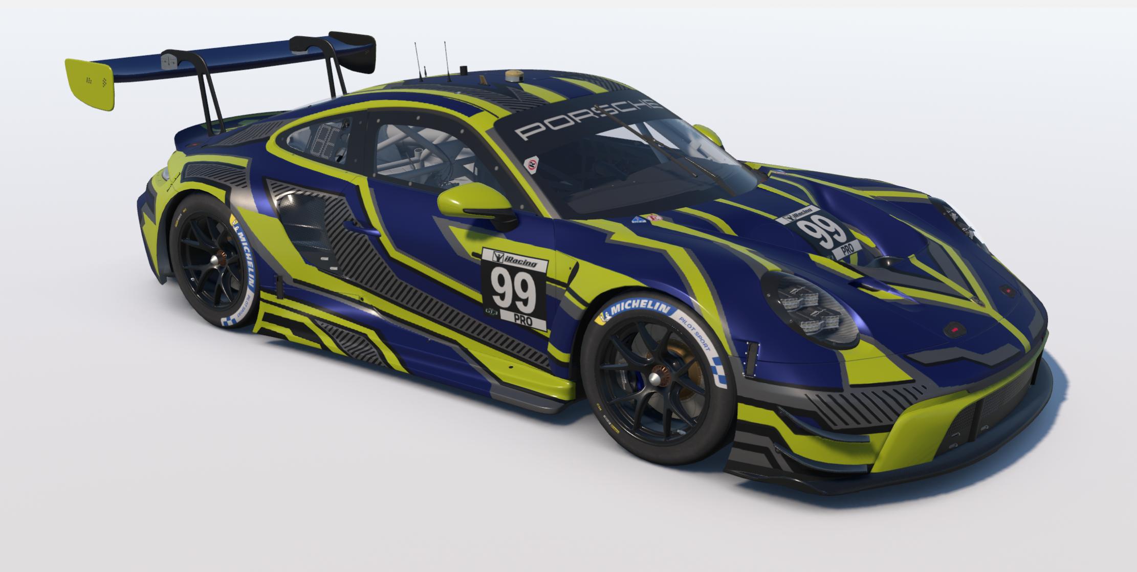 Preview of Tron Digital Camouflage paint for the Porsche 992 GT3 R by Keith Archer