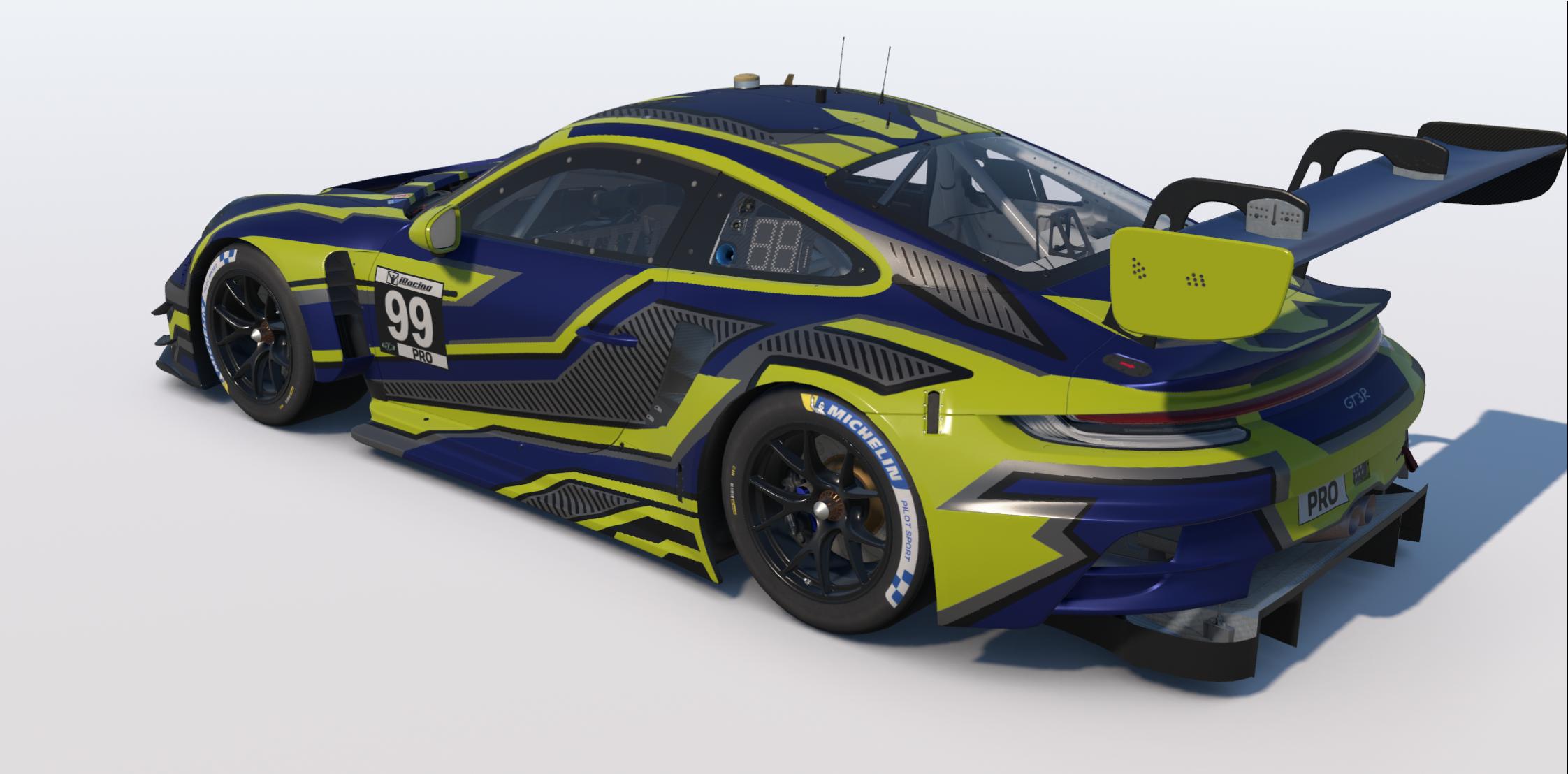 Preview of Tron Digital Camouflage paint for the Porsche 992 GT3 R by Keith Archer