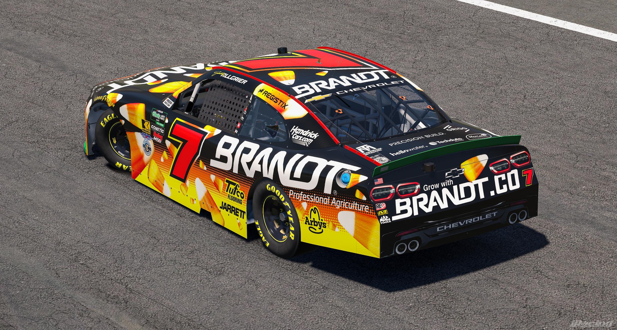 Preview of 2026 Justin Allgaier BRANDT Candy Corn Chevrolet by Ryan A Williams