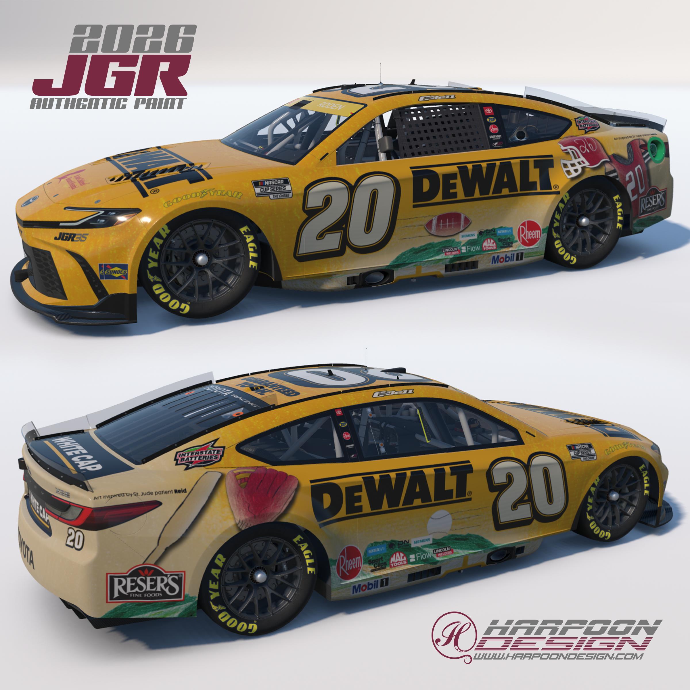 Preview of 2026 Christopher Bell Dewalt St. Jude Playoff Camry by Brantley Roden