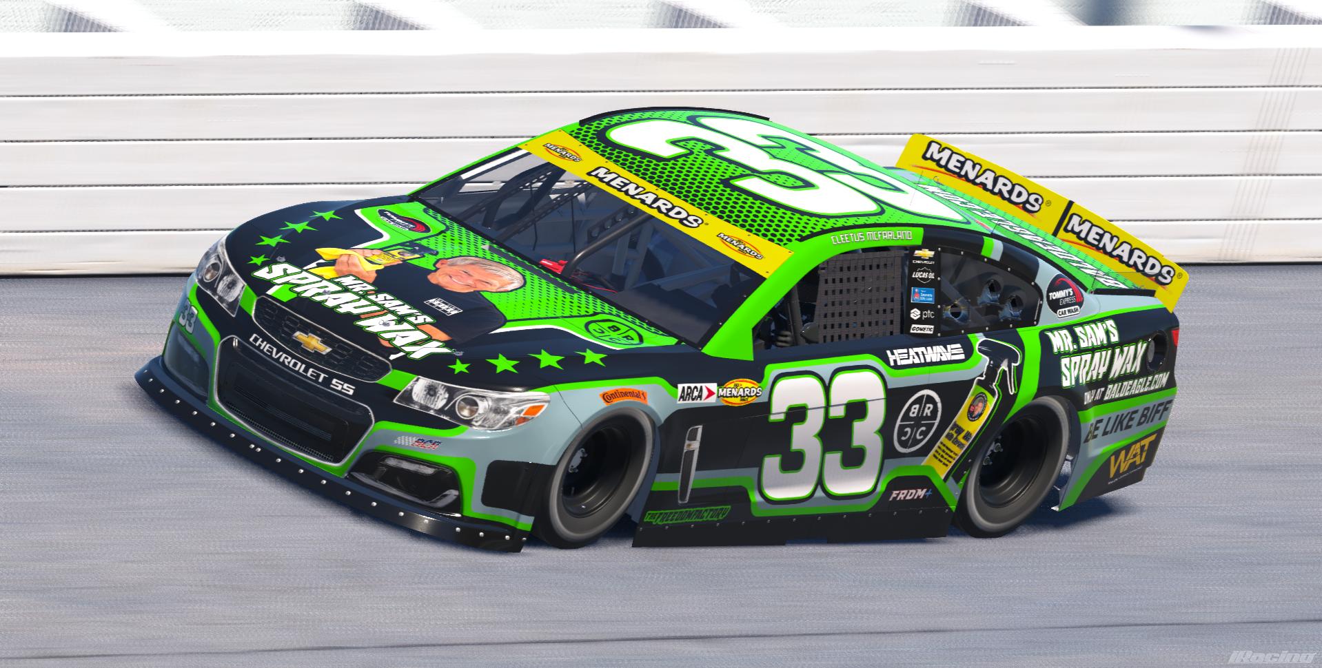 Preview of Cleetus McFarland 2027 RCR primary scheme NO number by Gavin V McDonald
