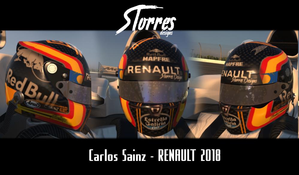 Preview of Carlos Sainz Renault replica helmet by Samuel Torres Fernández