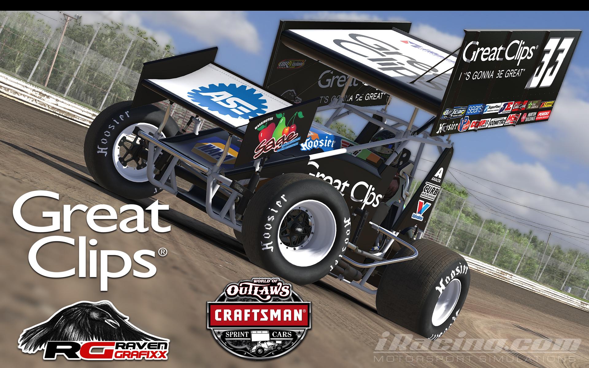 Great Clips Racing Great Clips Dirt Sprint by Doyle Lowrance - Trading Paints