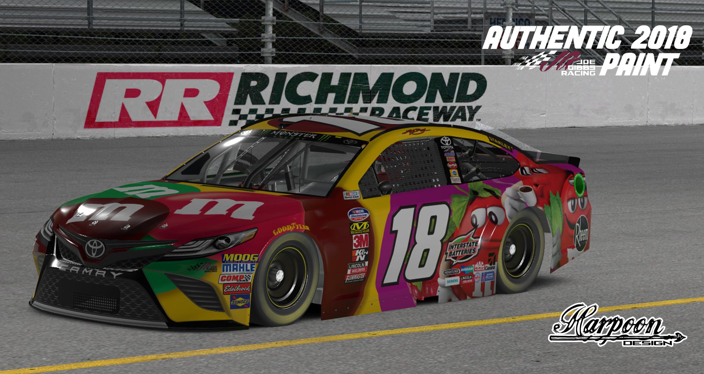 Preview of 2018 JGR Authentic Kyle Busch M&M Flavor Vote Camry *Winner* by Brantley Roden