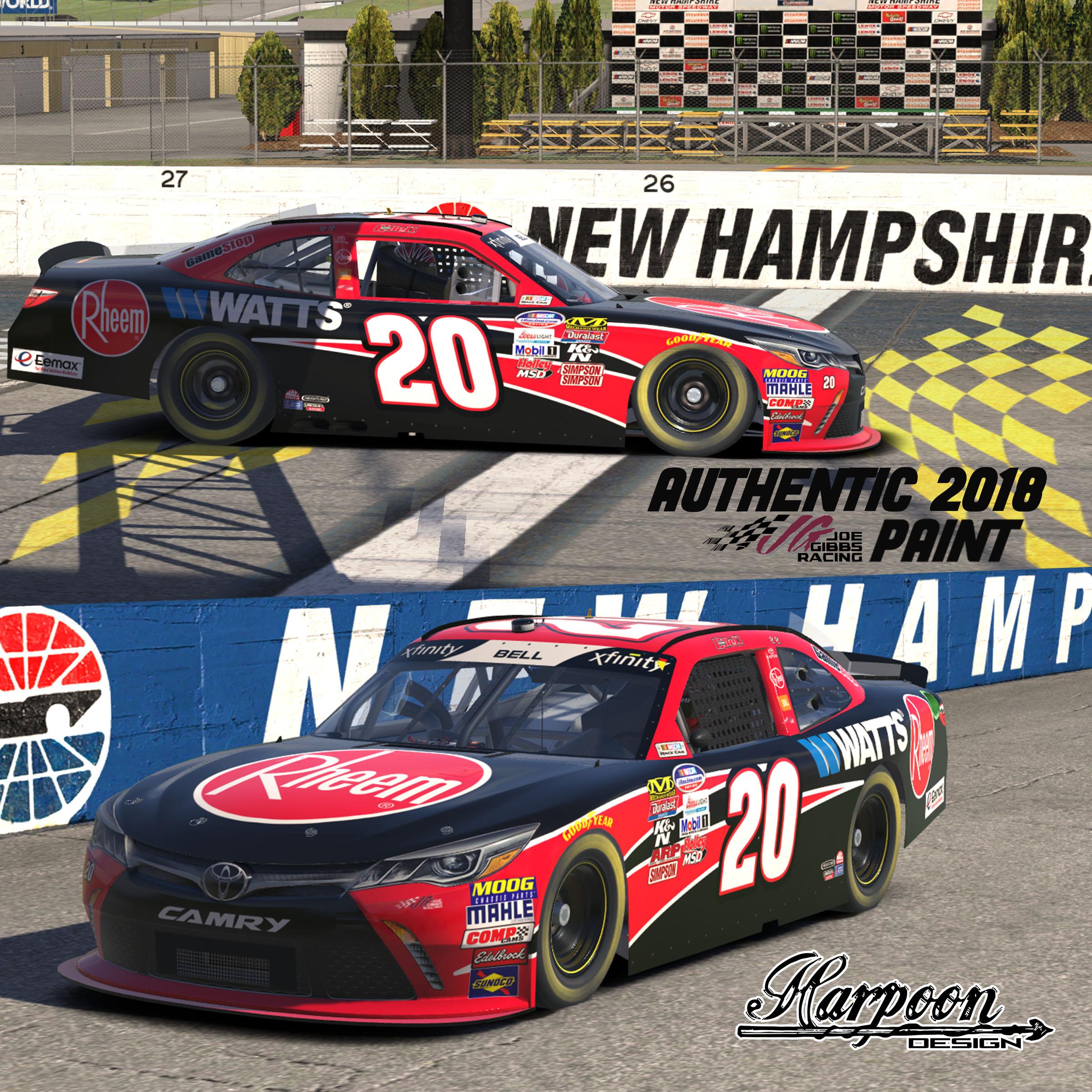 Preview of 2018 JGR Authentic Chris Bell Rheem Camry Black *WINNER* by Brantley Roden