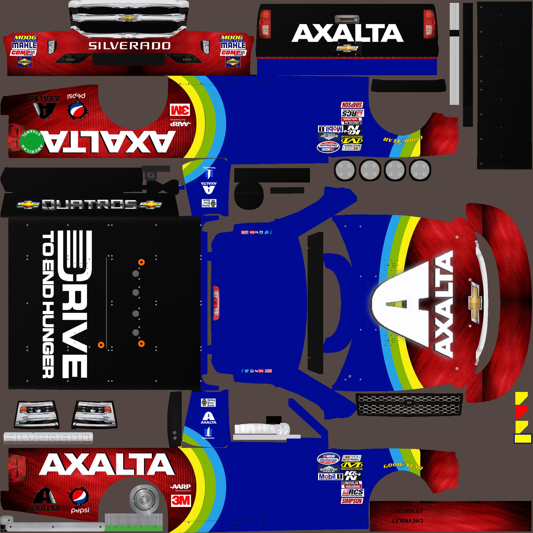Preview of Axalta Chevy Silverado Truck (Jeff Gordon 2015) Custom Paint Scheme by Jose M.
