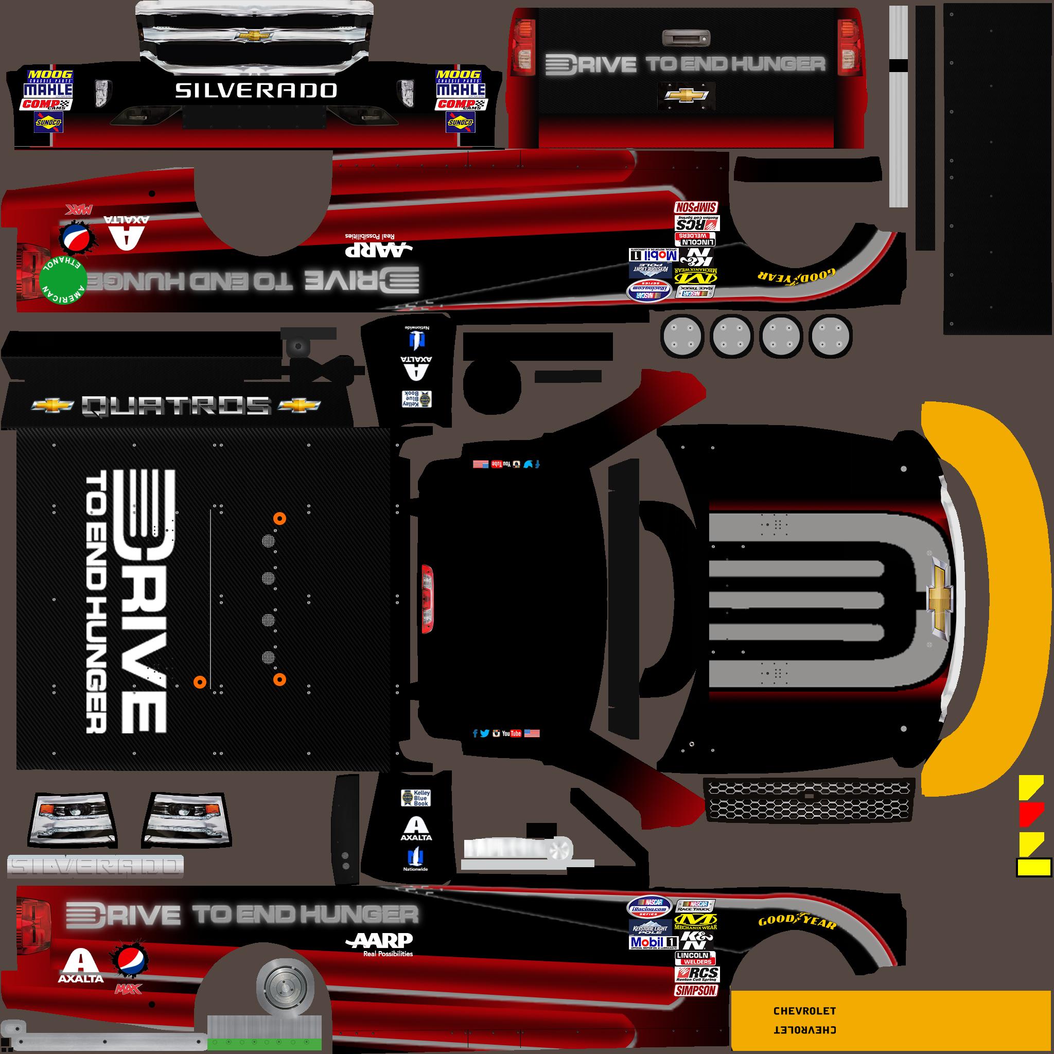 Preview of Drive to End Hunger Chevy Silverado Truck (Jeff Gordon 2015) Custom Paint Scheme by Jose M.