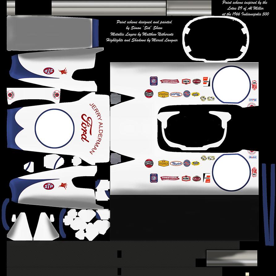 Preview of Al Miller Lotus 29 1966 Indianapolis 500 inspired Lotus 49 by Simon J Shaw