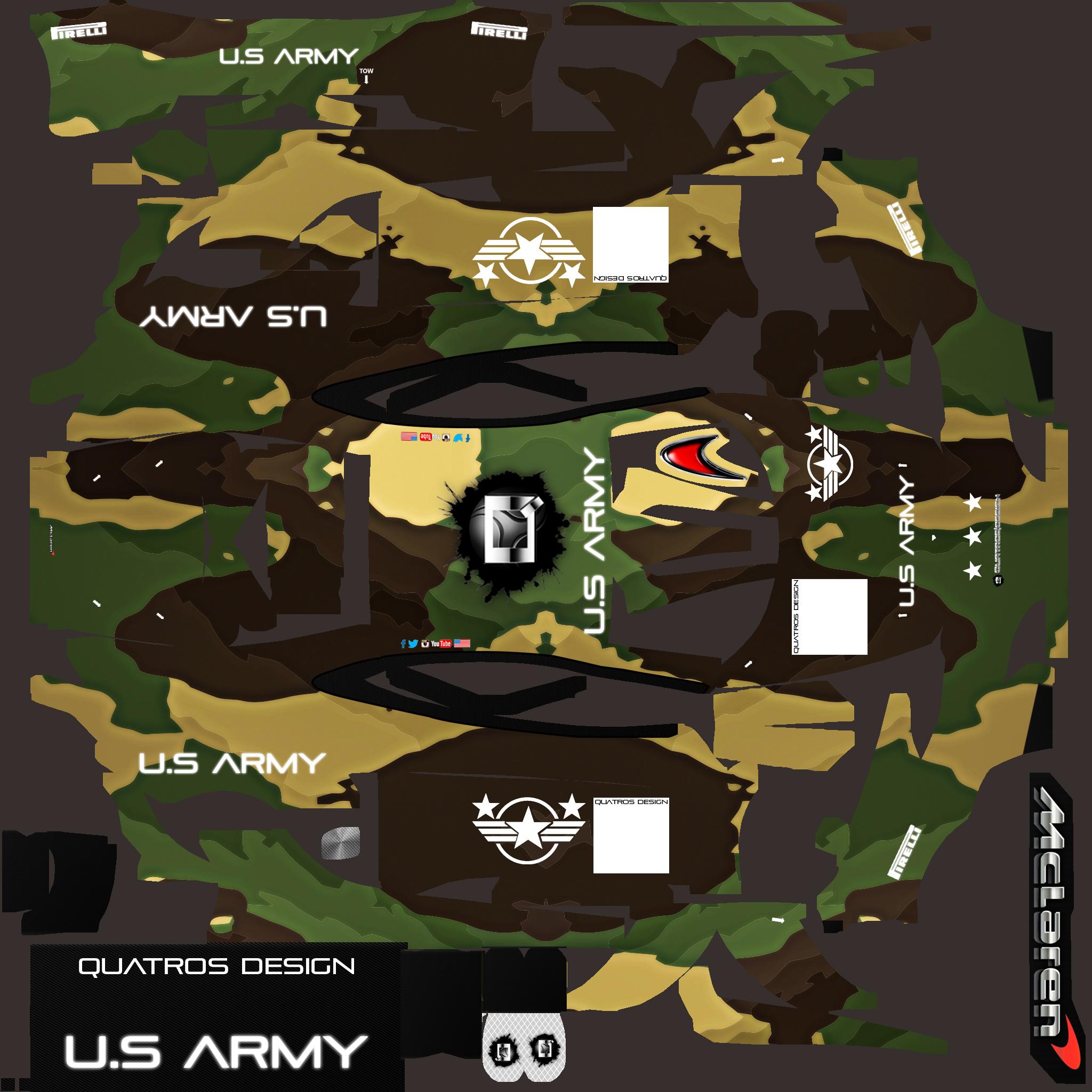 Preview of U.S. Army / McLaren MP4-12C GT3 Custom Camo Paint Scheme by Jose M.