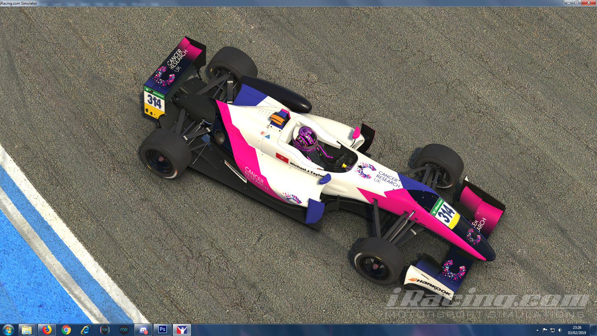 Preview of Commissioned Livery - Cancer Research UK branded F3 by Matthaus DeLocke