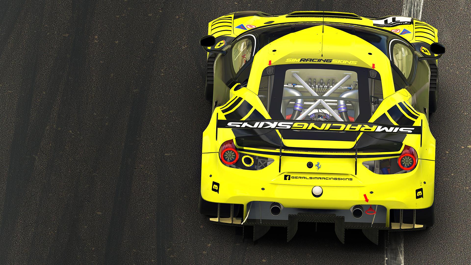 Preview of Ferrari GTE SimRacingSkins yellow by Jorge Augusto