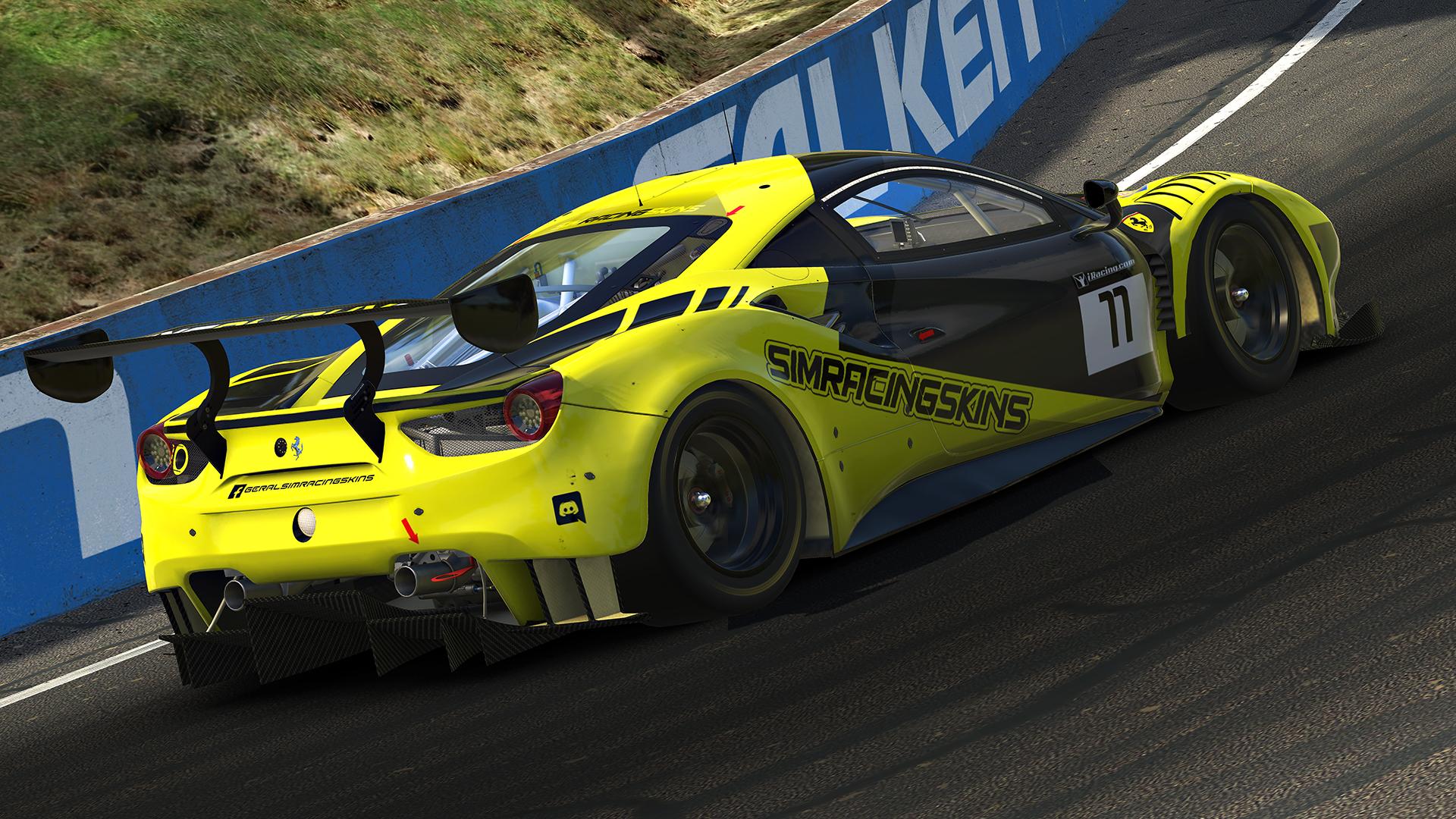 Preview of Ferrari GTE SimRacingSkins yellow by Jorge Augusto