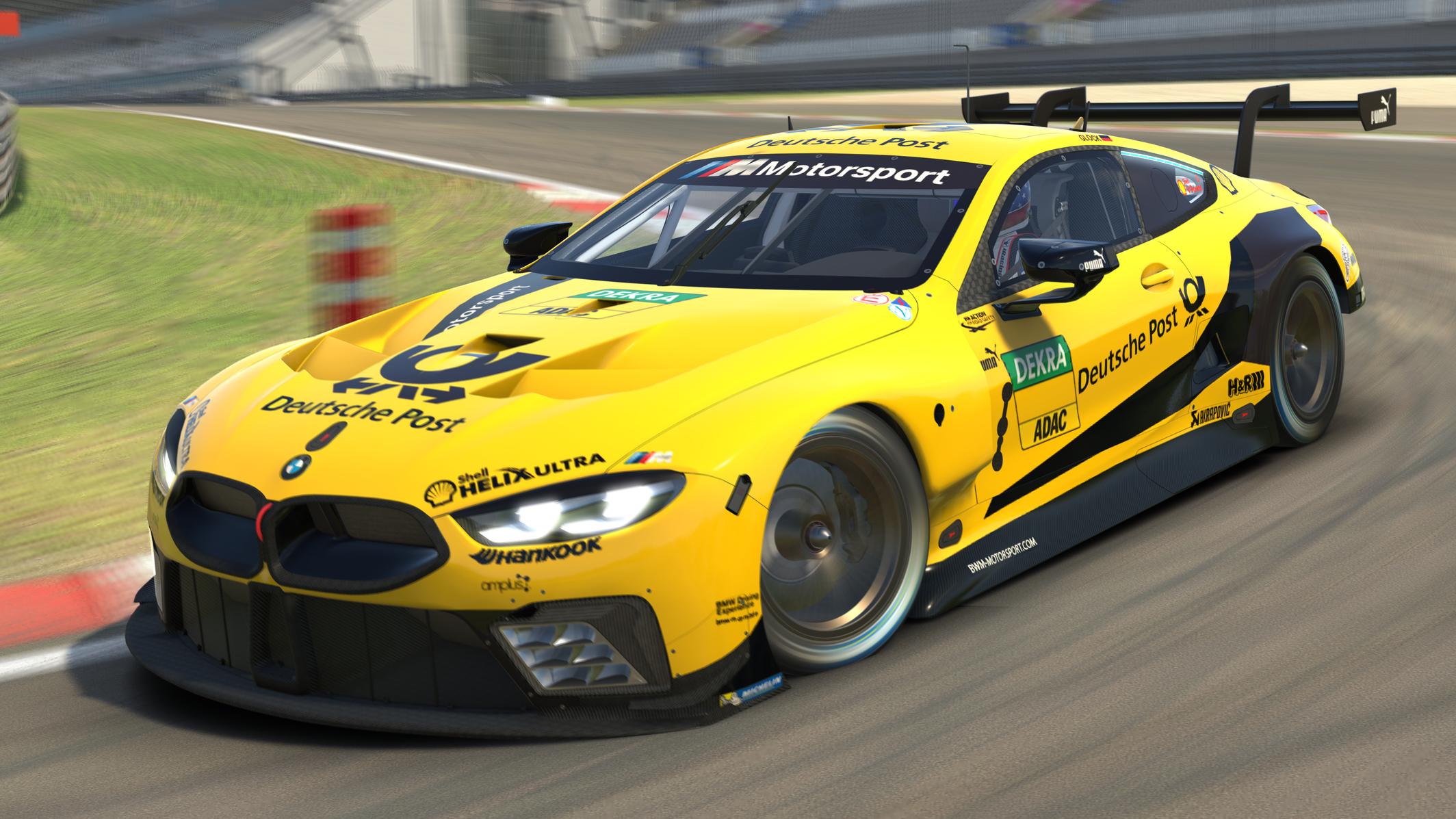 Preview of 2018 Timo Glock Deustche Post DTM livery by Andrew Fawcett